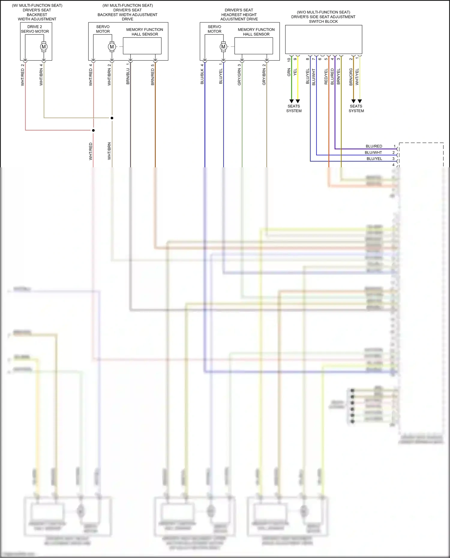 Wiring diagram memory function hall sensor for BMW X5 G05 (2018-2023) (2 of 4)