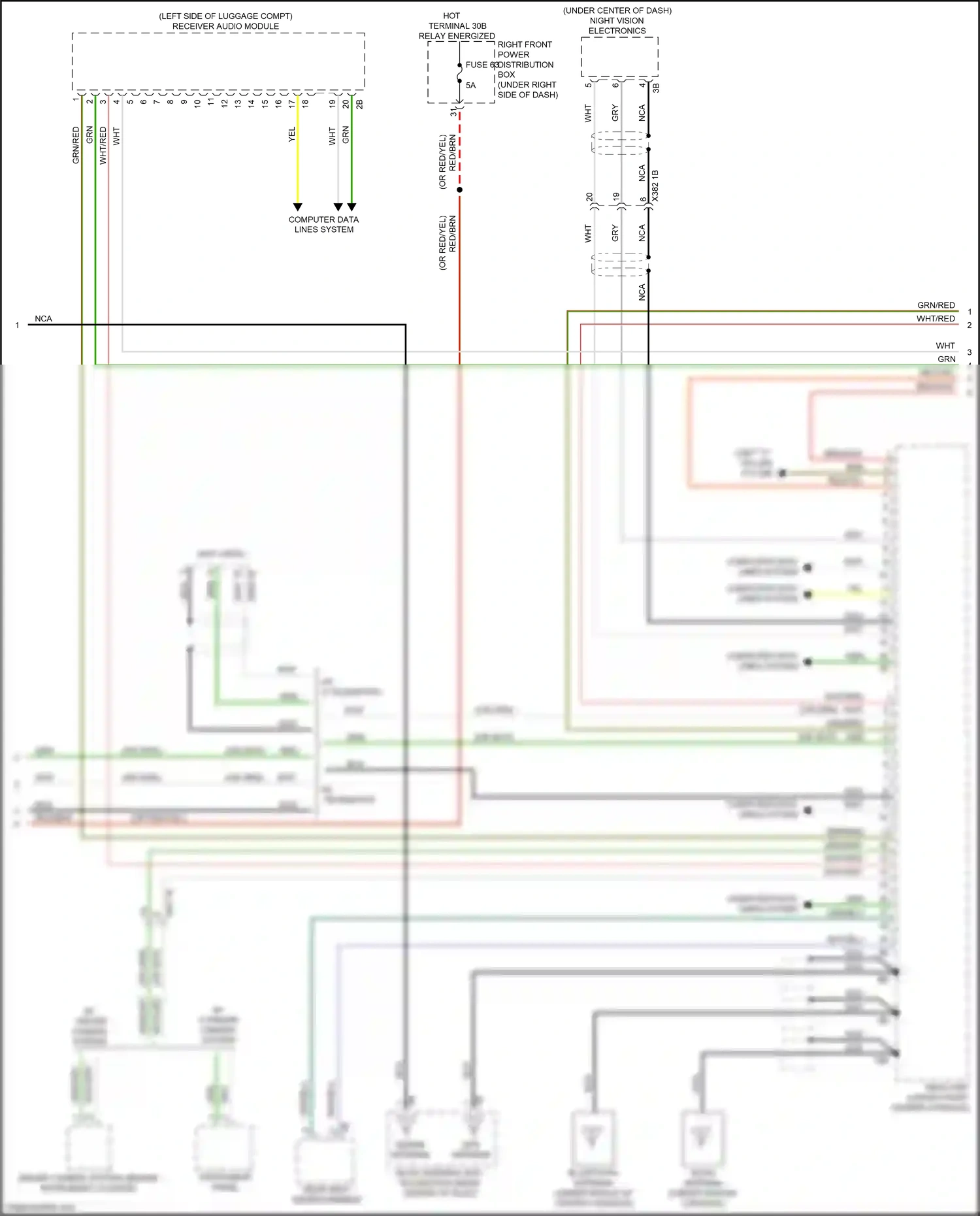 Wiring diagram night vision electronics for BMW X5 G05 (2018-2023) (4 of 10)