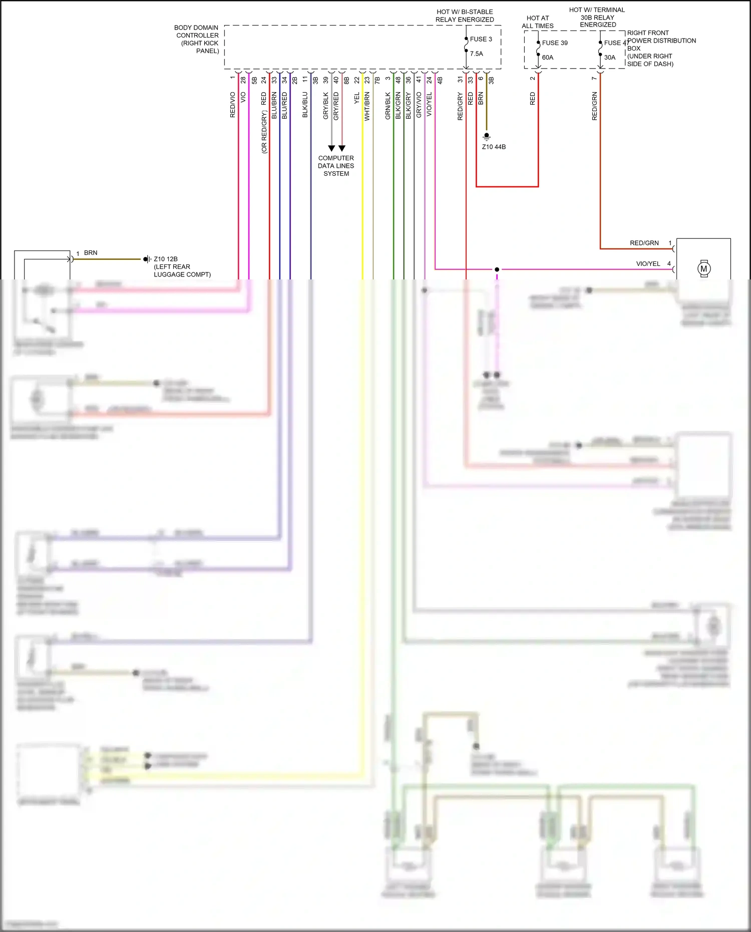 Wiring diagram outside temperature sensor for BMW X5 G05 (2018-2023) (4 of 4)