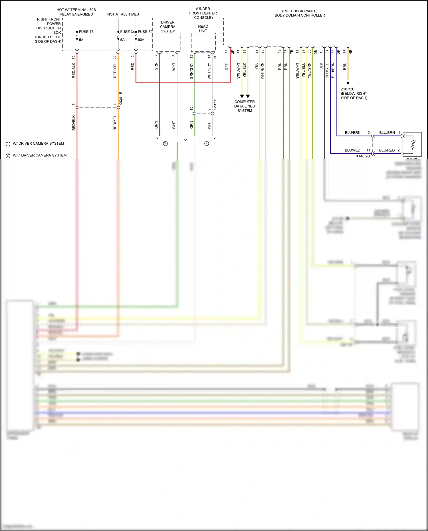Wiring diagram right front power distribution box for BMW X5 G05 (2018-2023) (4 of 59)