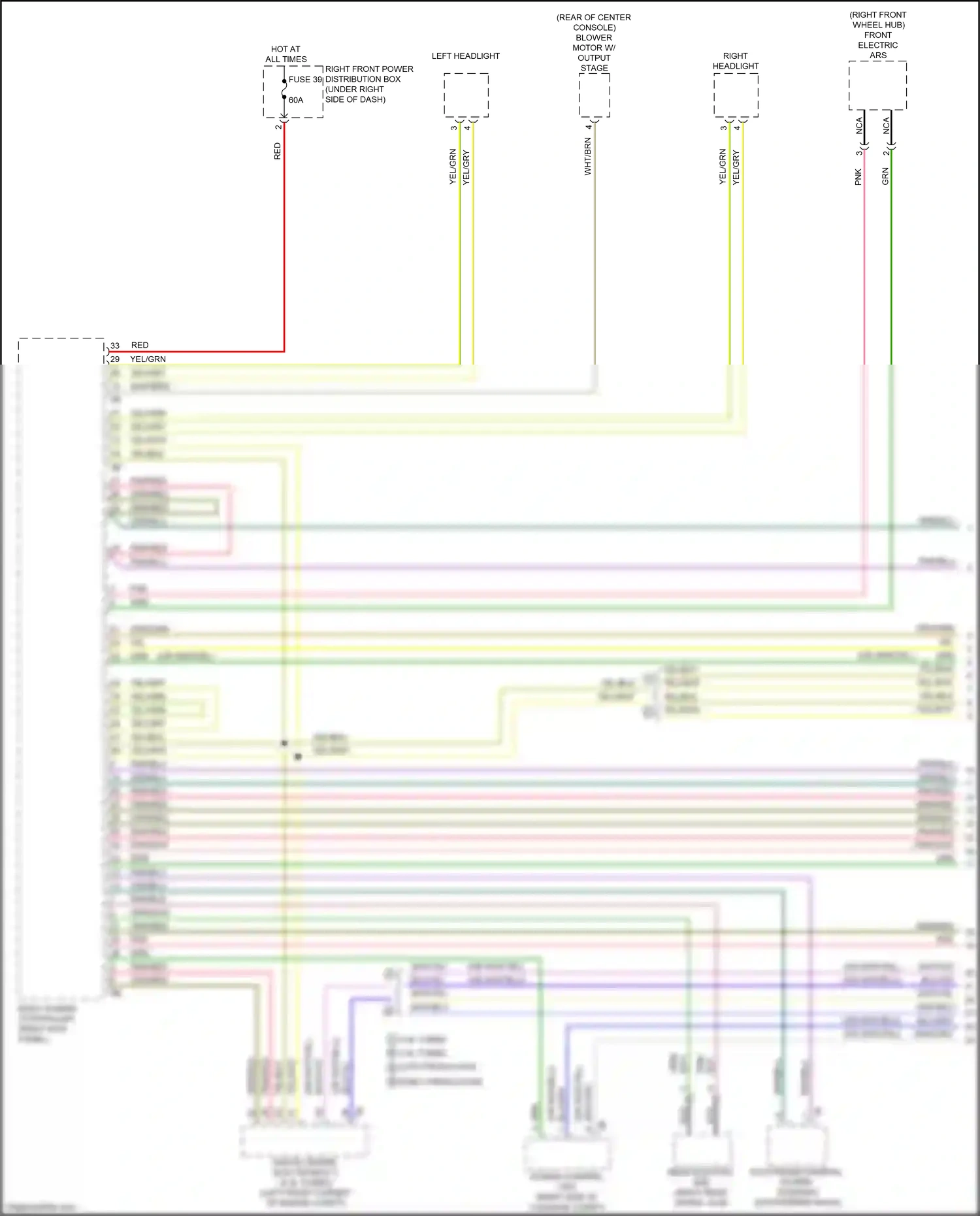 Wiring diagram right front power distribution box for BMW X5 G05 (2018-2023) (13 of 59)