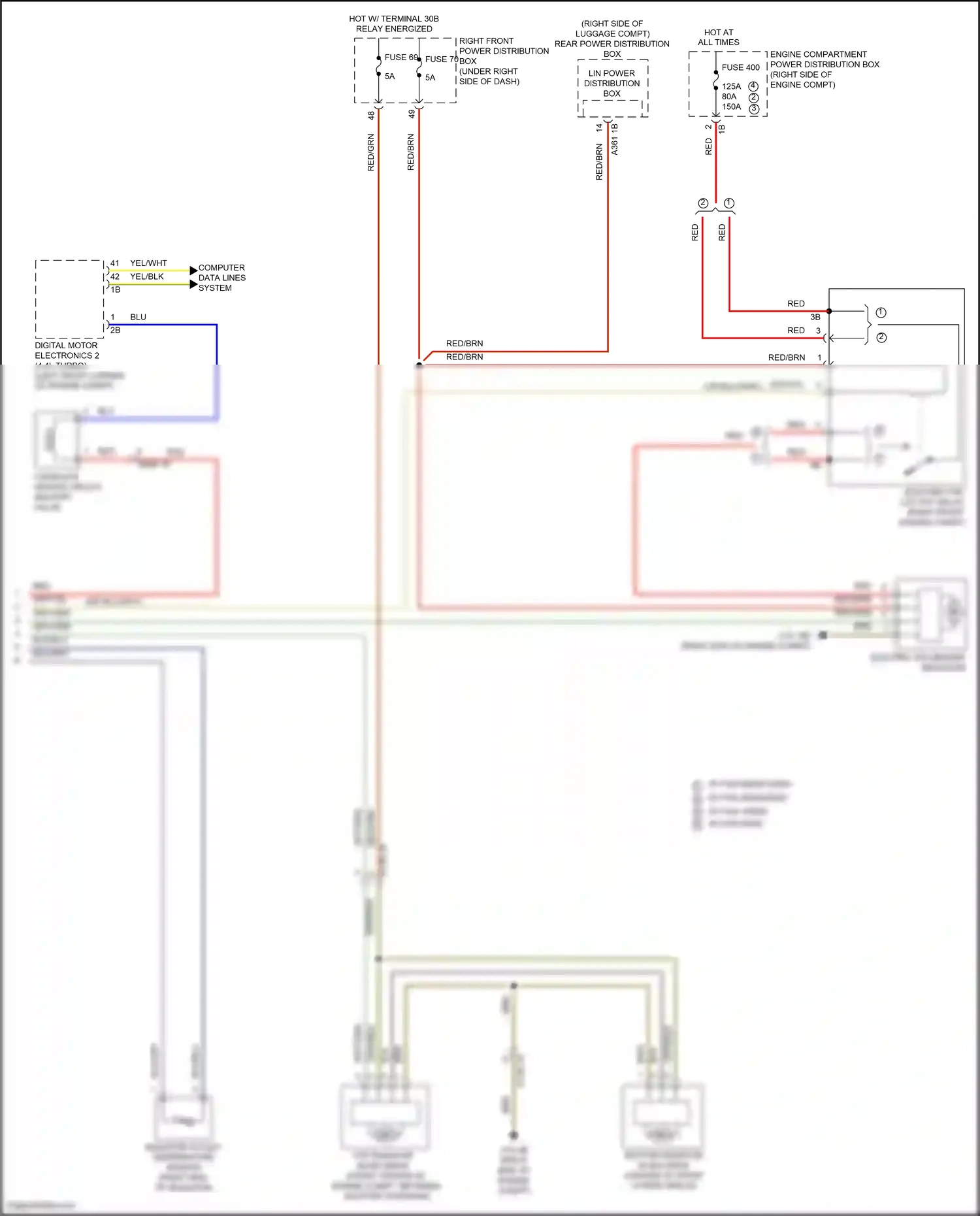 Wiring diagram right front power distribution box for BMW X5 G05 (2018-2023) (32 of 59)