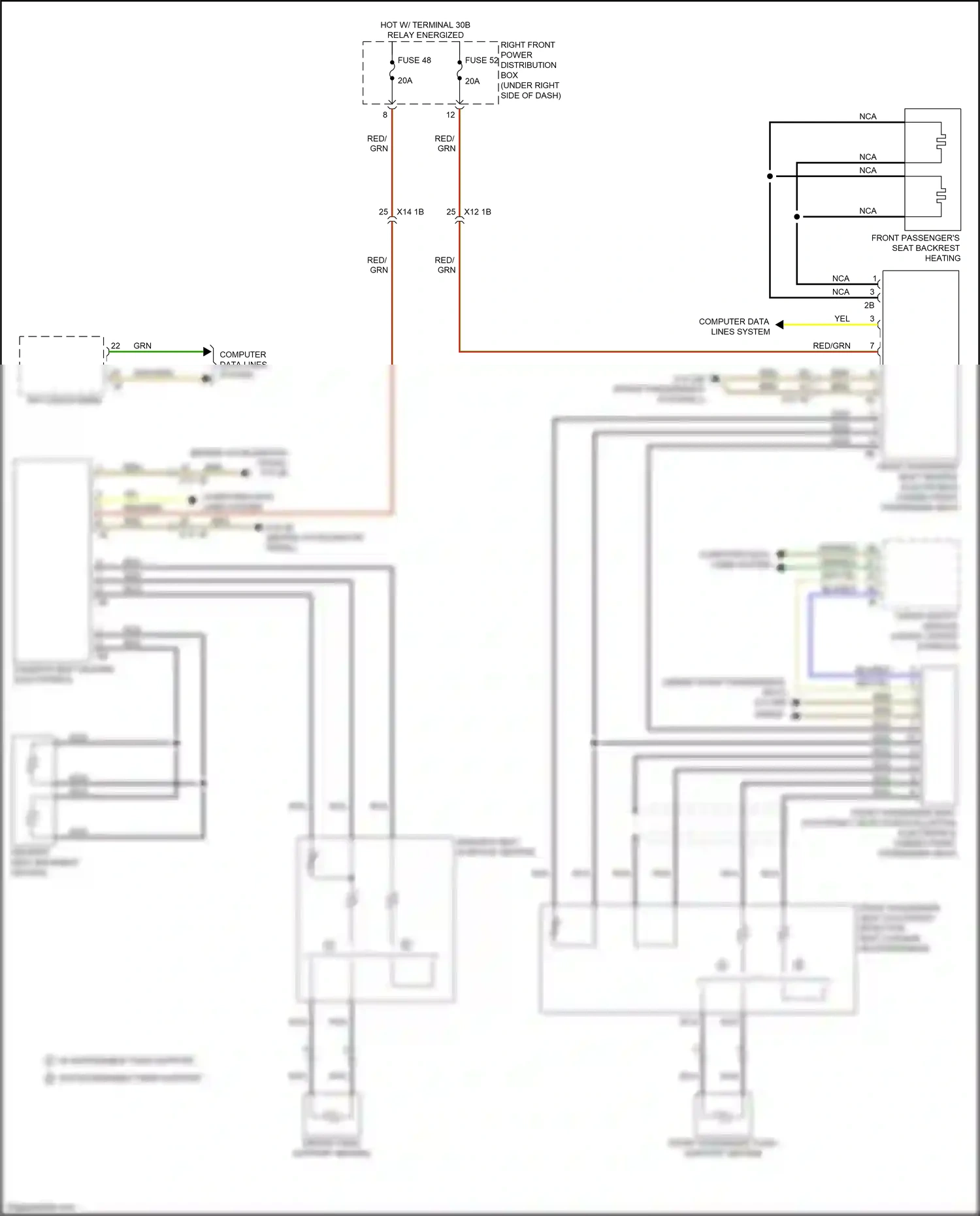 Wiring diagram right front power distribution box for BMW X5 G05 (2018-2023) (11 of 59)