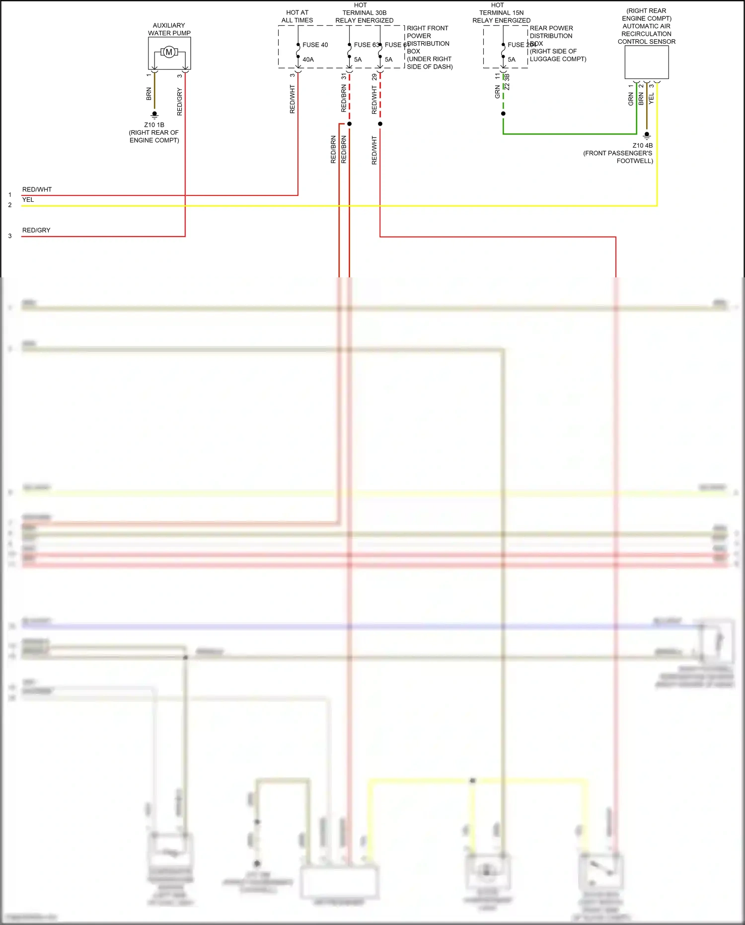 Wiring diagram right front power distribution box for BMW X5 G05 (2018-2023) (52 of 59)
