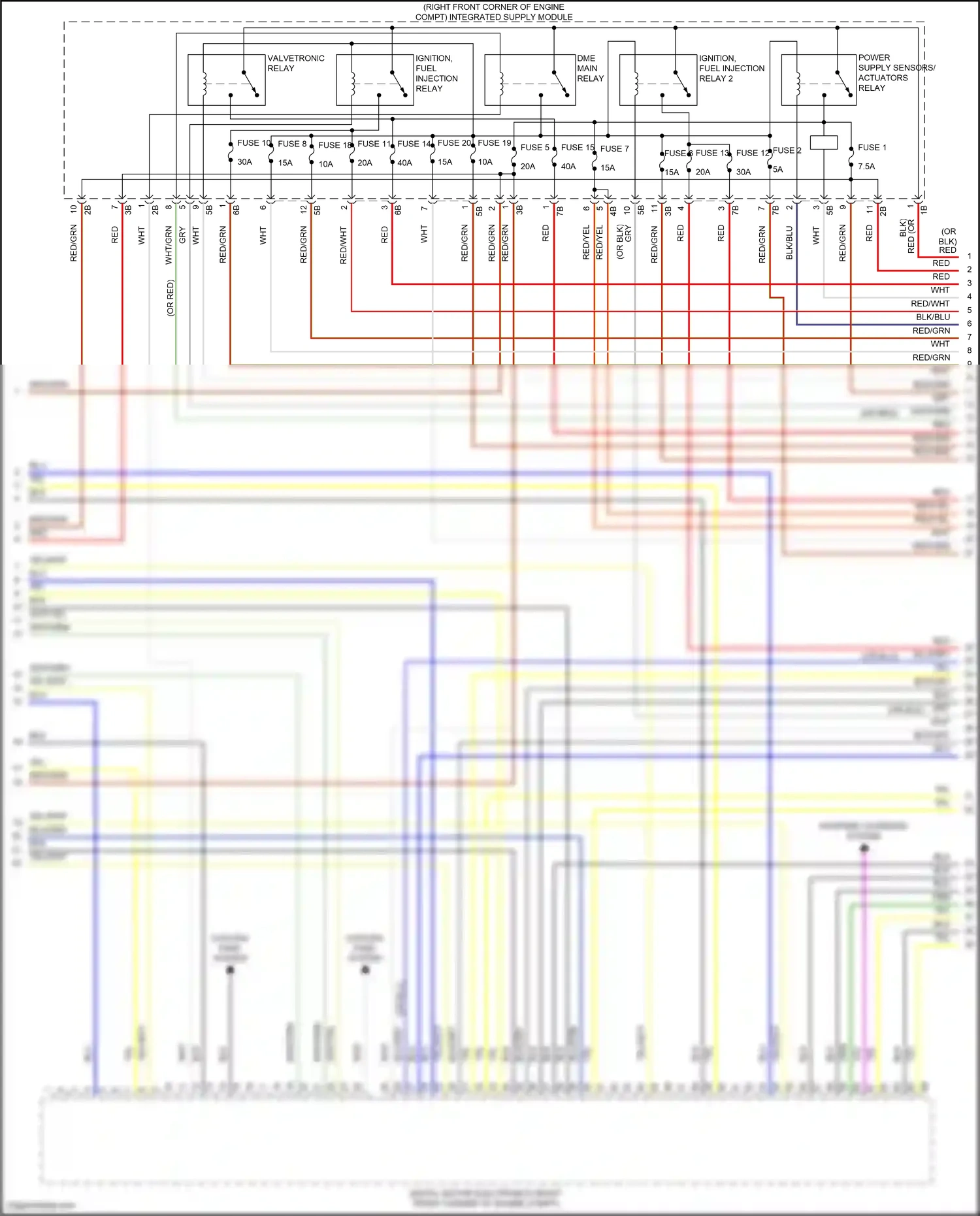 Wiring diagram starting/ charging system for BMW X5 G05 (2018-2023) (2 of 2)