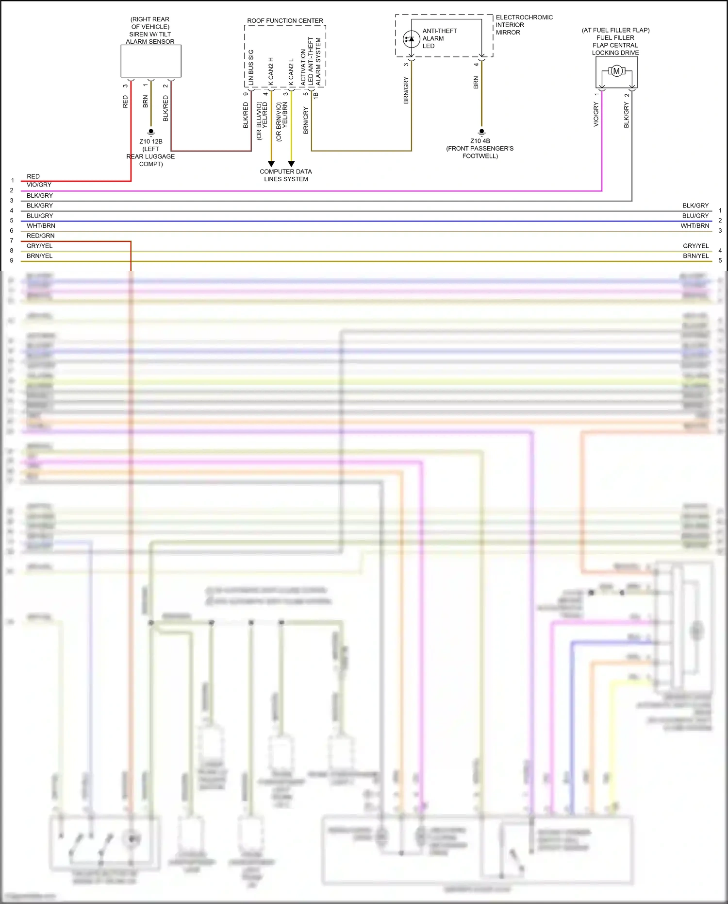 Wiring diagram trunk compartment light 2 for BMW X5 G05 (2018-2023) (1 of 4)