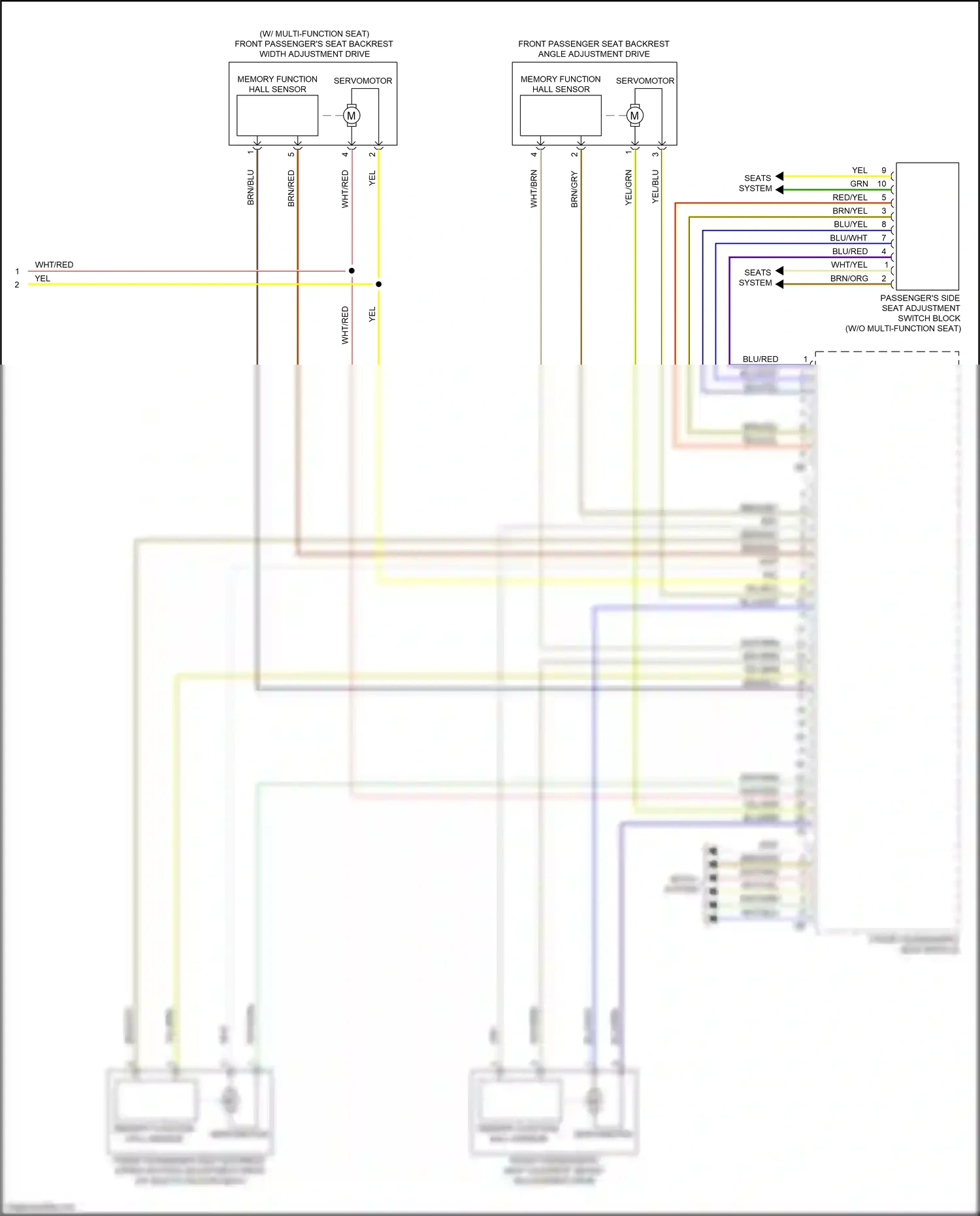 Wiring diagram w/ multi- function seat for BMW X5 G05 (2018-2023) (5 of 5)