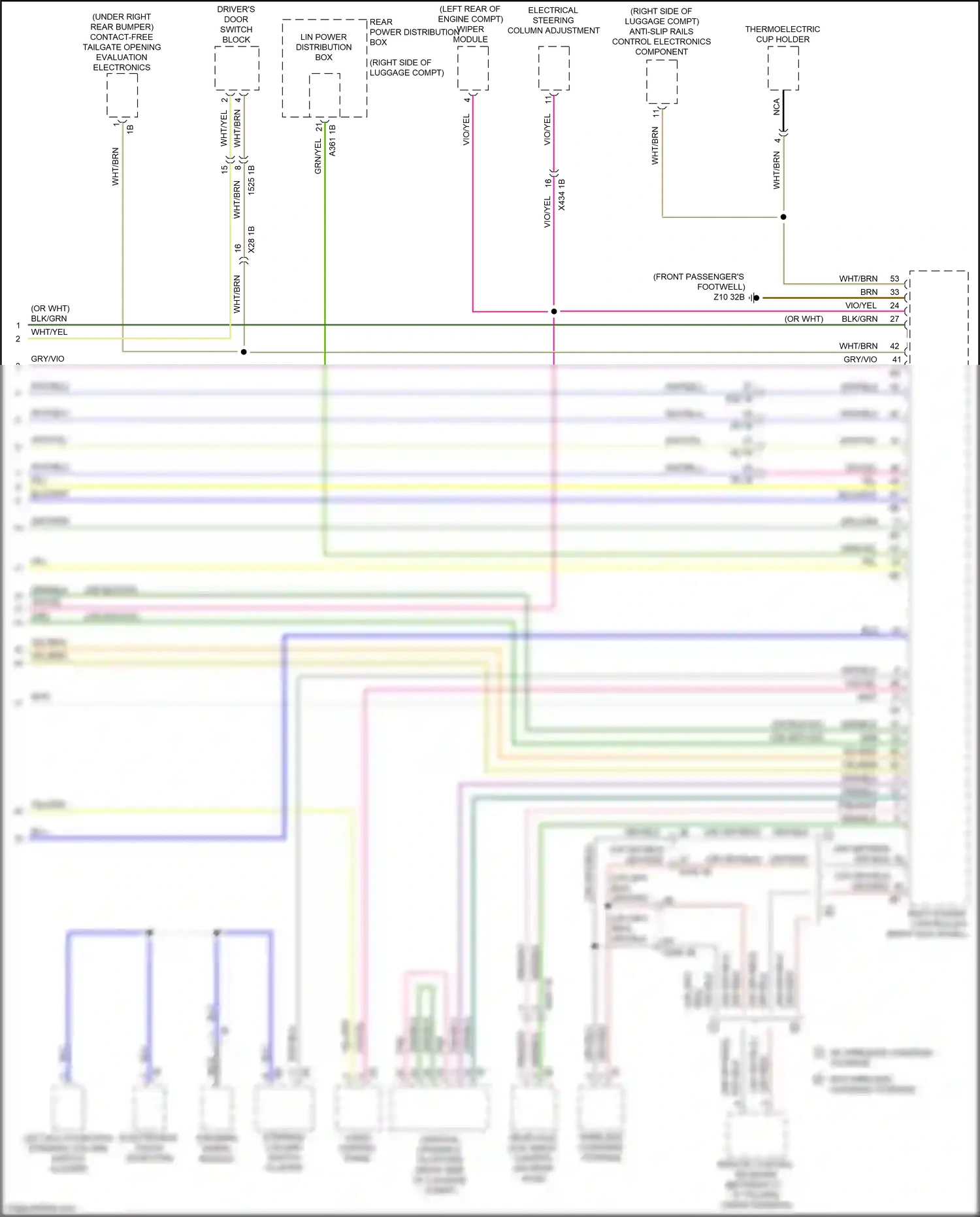 Wiring diagram wiper module for BMW X5 G05 (2018-2023) (3 of 5)