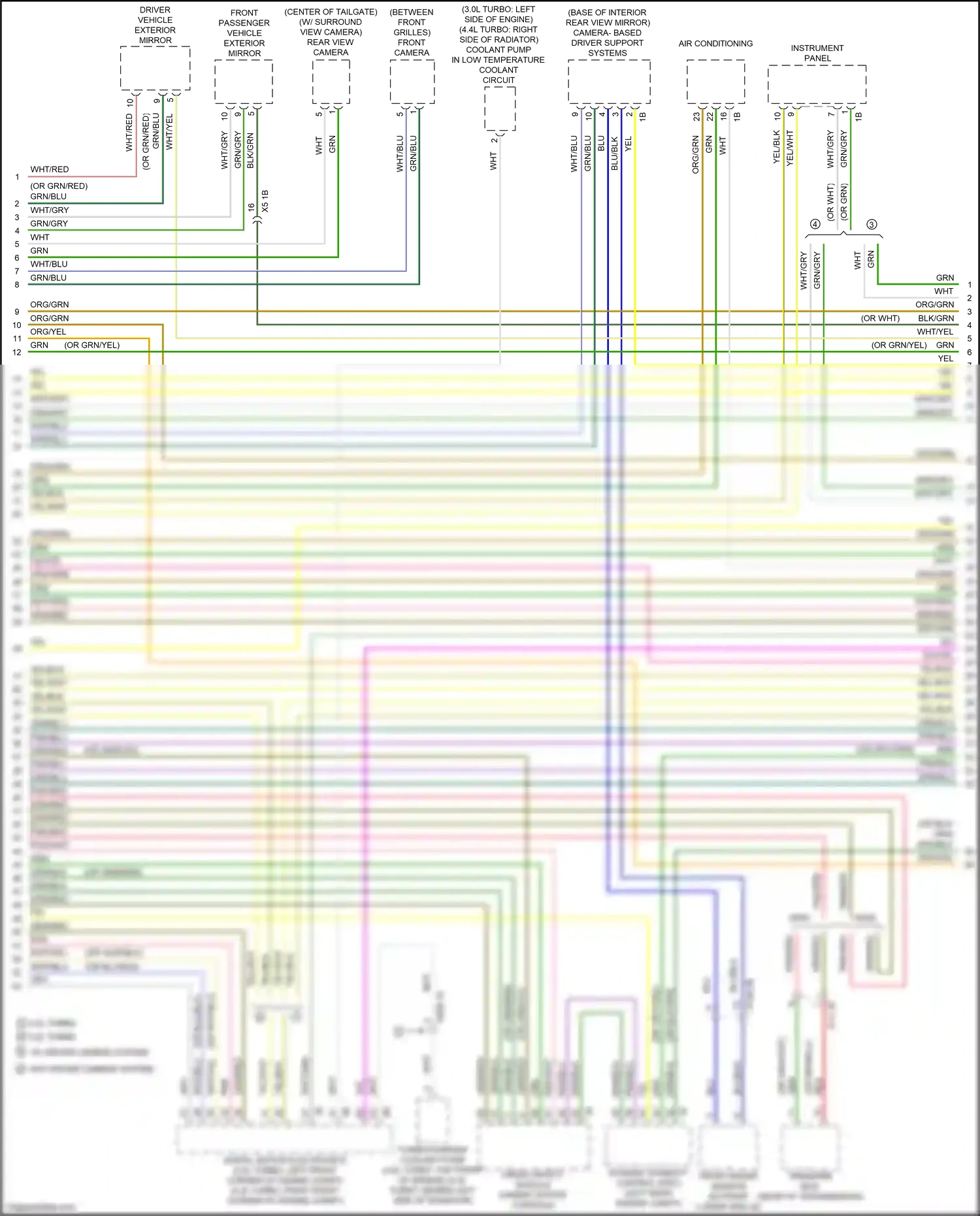 Wiring diagram w/o driver camera system for BMW X5 G05 (2018-2023) (1 of 9)