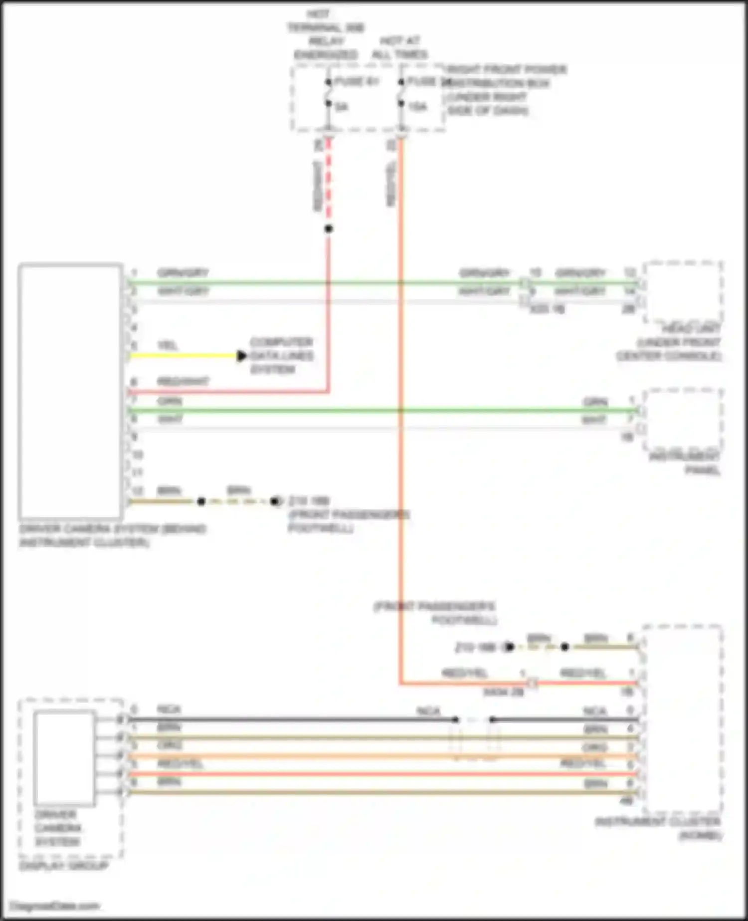 X5 BMW G18 facelift (2023-2024): Driver camera circuit