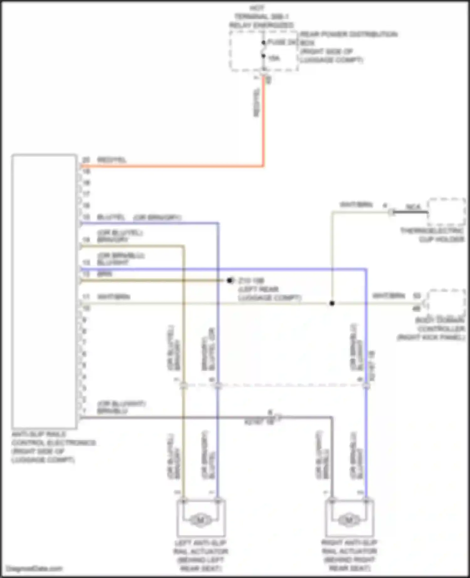X5 BMW G18 facelift (2023-2024): Anti-slip rails control circuit