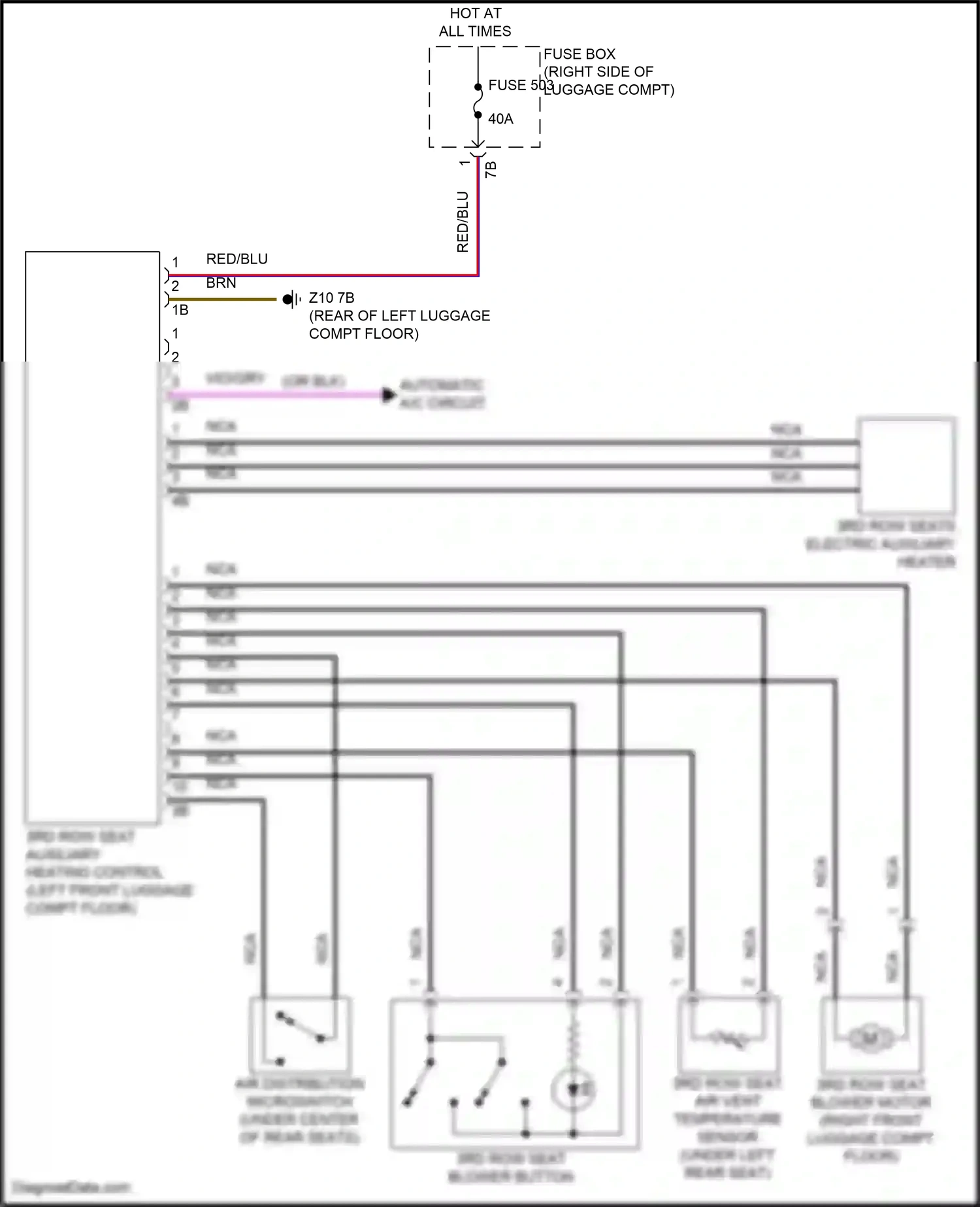 Wiring diagram air distribution microswitch for BMW X5 G18 facelift (2023-2024) (1 of 1)
