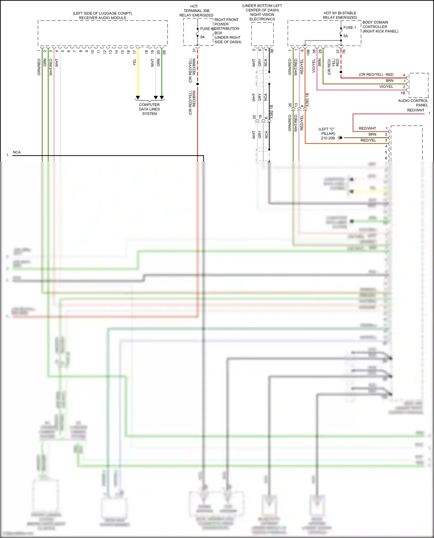 Wiring diagram audio control panel for BMW X5 G18 facelift (2023-2024) (4 of 8)