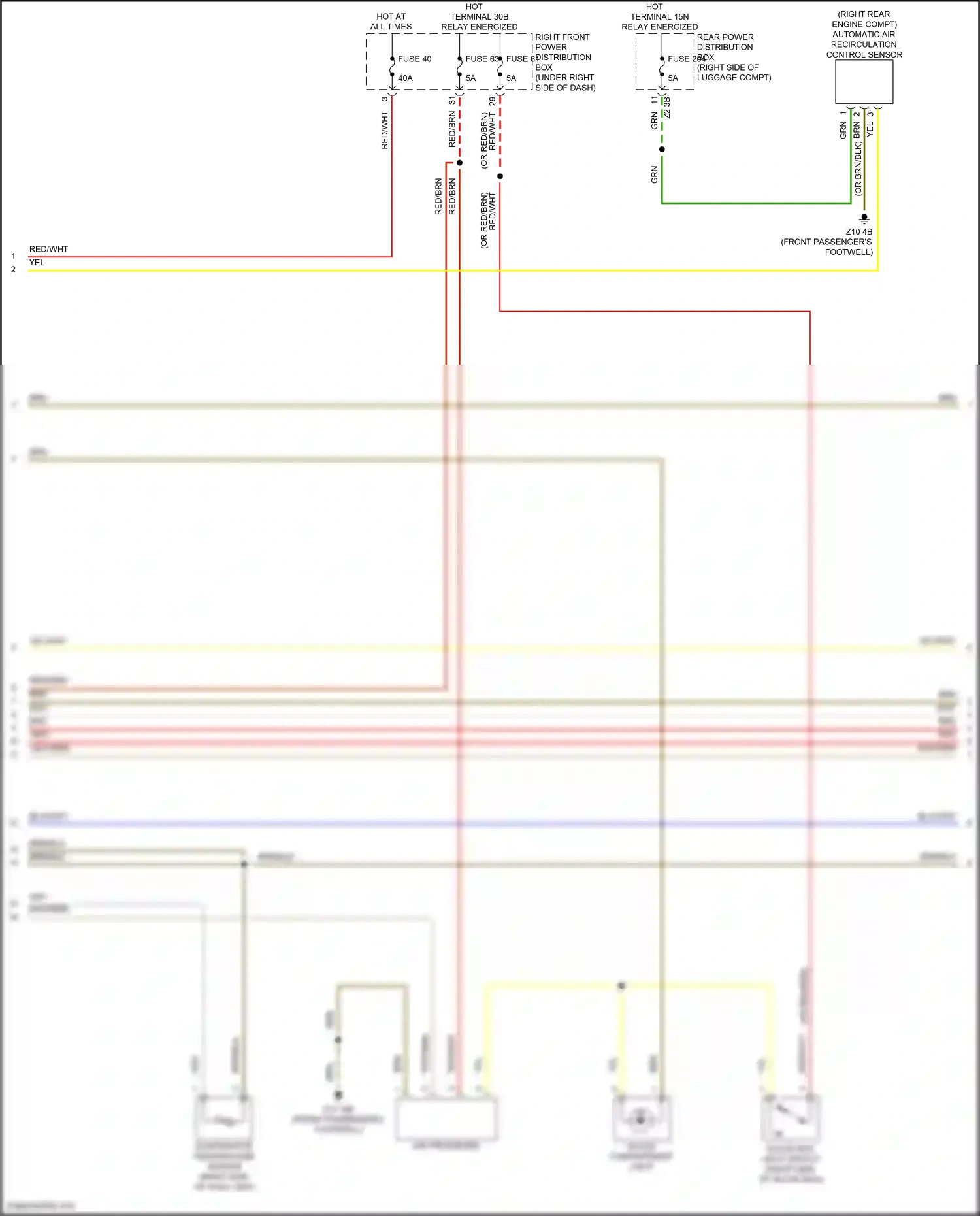 Wiring diagram automatic air recirculation control sensor for BMW X5 G18 facelift (2023-2024) (1 of 4)