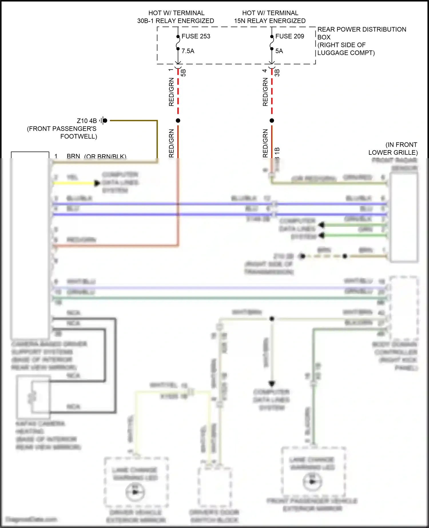 Wiring diagram camera based driver support systems for BMW X5 G18 facelift (2023-2024) (3 of 4)