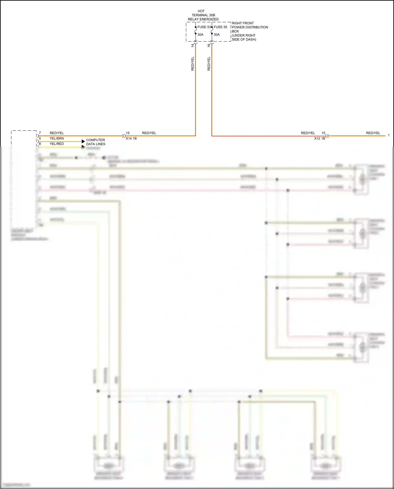 Wiring diagram driver seat module for BMW X5 G18 facelift (2023-2024) (5 of 5)