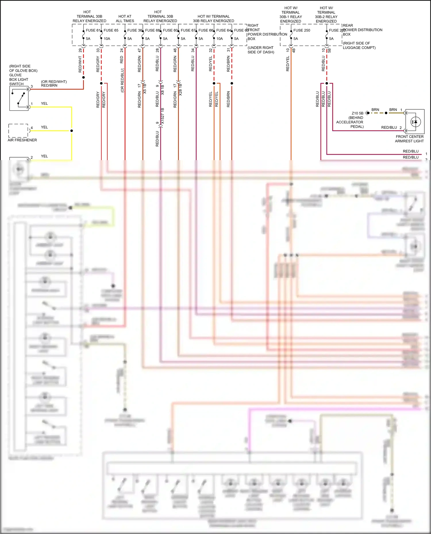 Wiring diagram interior lights button for BMW X5 G18 facelift (2023-2024) (1 of 2)