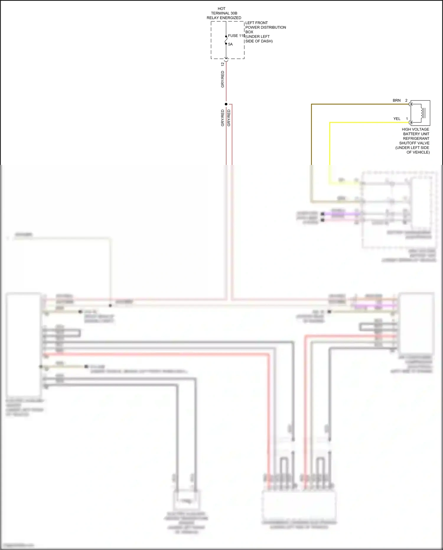 Wiring diagram left front power distribution box for BMW X5 G18 facelift (2023-2024) (1 of 5)