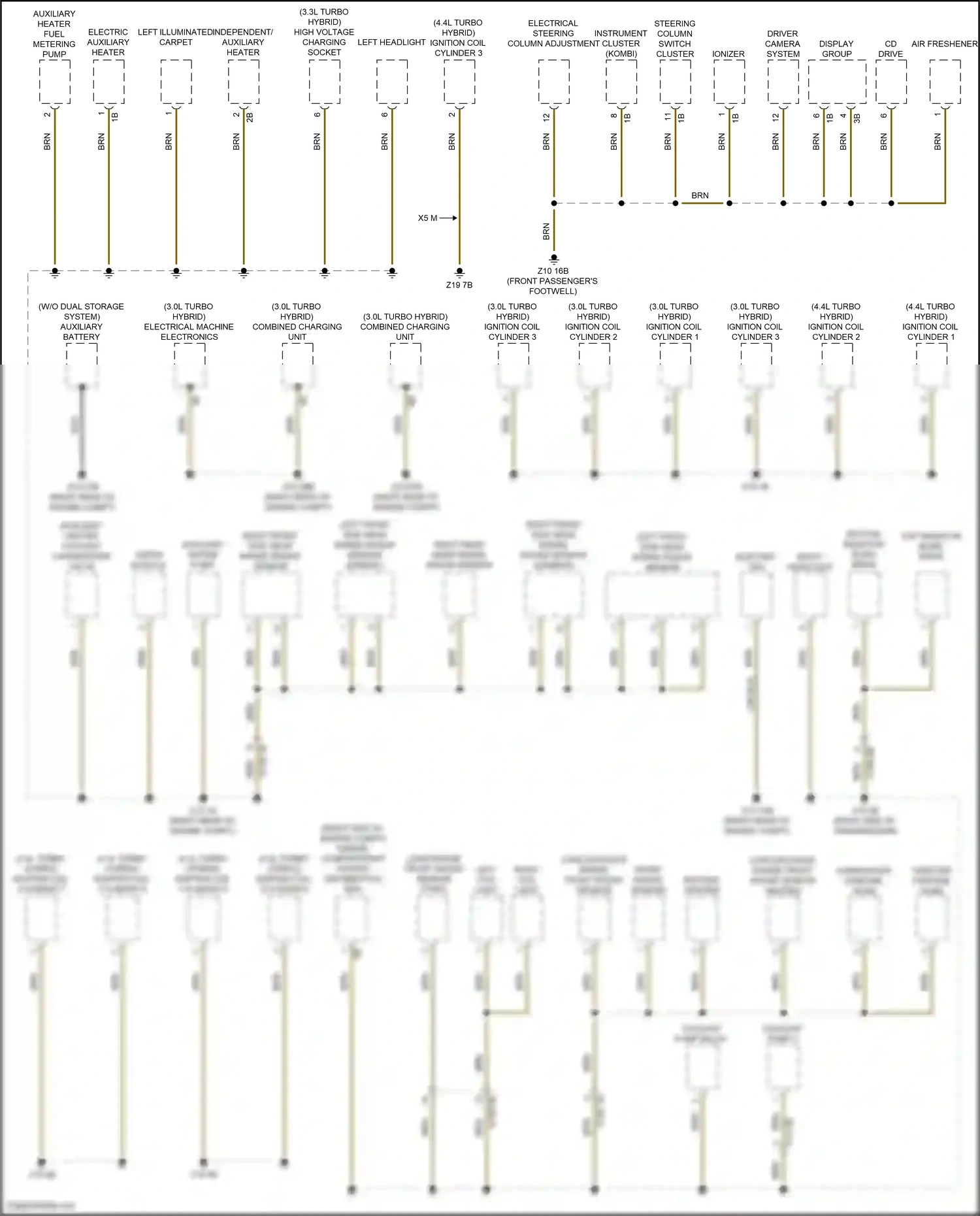 Wiring diagram left headlight for BMW X5 G18 facelift (2023-2024) (2 of 4)