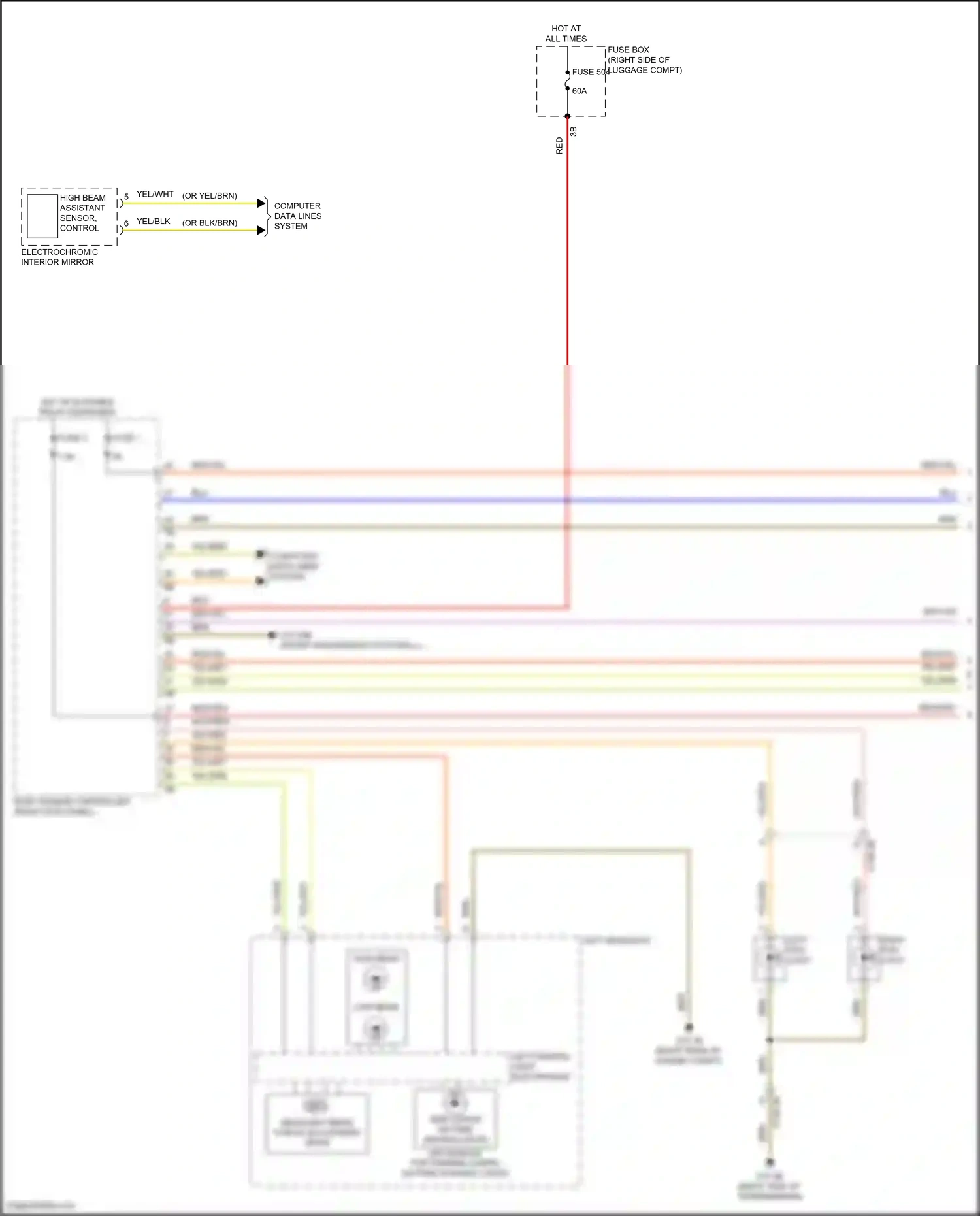 Wiring diagram left headlight for BMW X5 G18 facelift (2023-2024) (3 of 4)