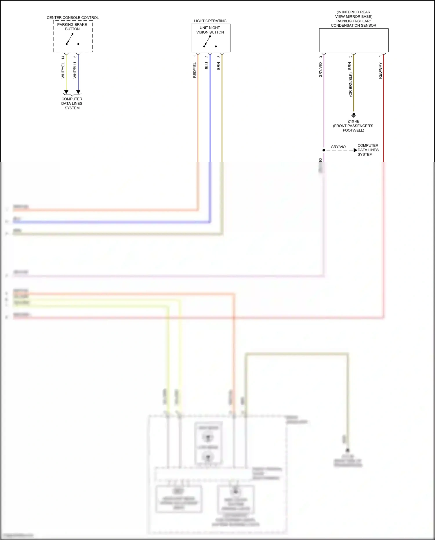 Wiring diagram light operating unit night vision button for BMW X5 G18 facelift (2023-2024) (2 of 3)