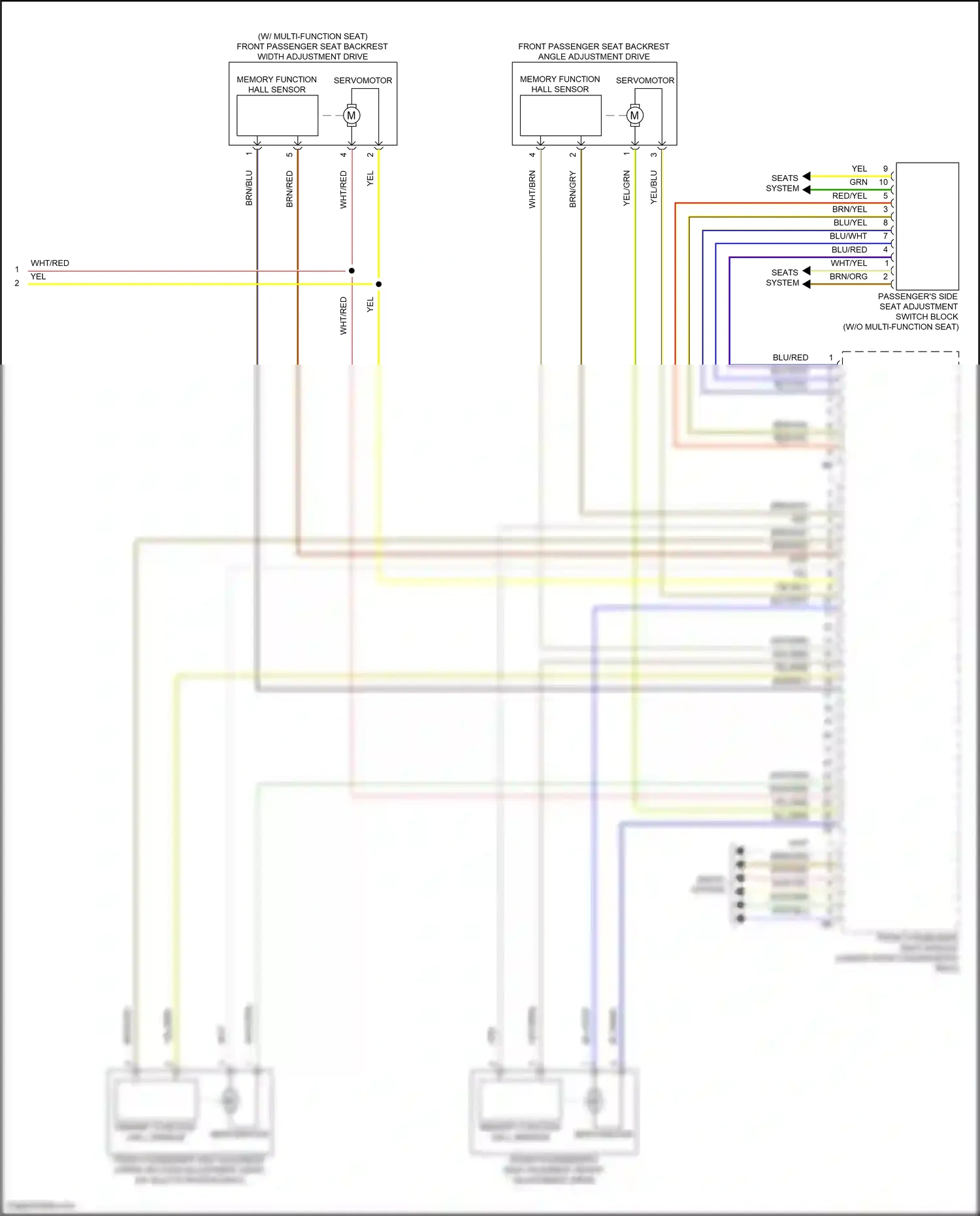 Wiring diagram memory function hall sensor for BMW X5 G18 facelift (2023-2024) (4 of 4)