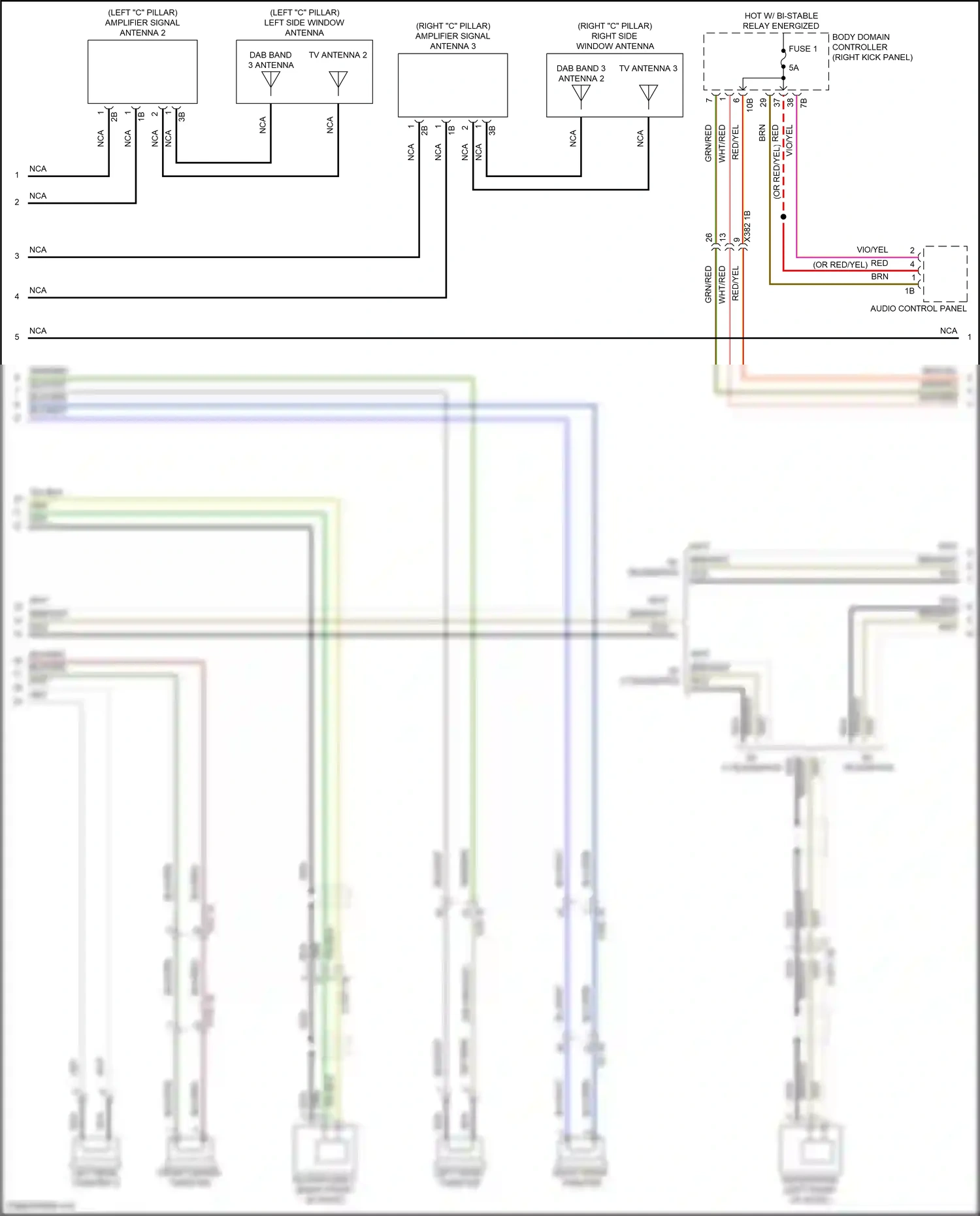 Wiring diagram microphone 2 + for BMW X5 G18 facelift (2023-2024) (1 of 4)