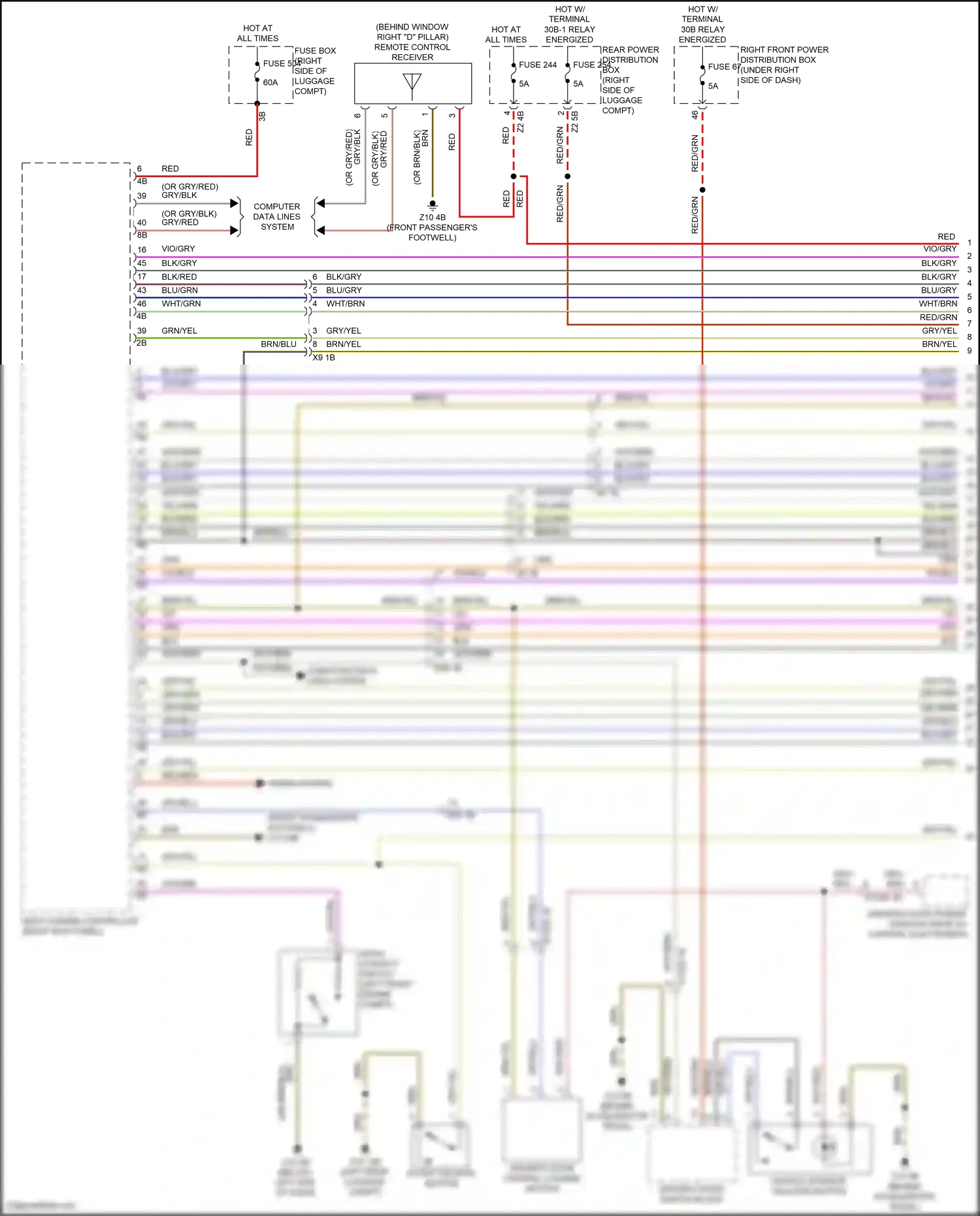 Wiring diagram outer tailgate button for BMW X5 G18 facelift (2023-2024) (1 of 4)