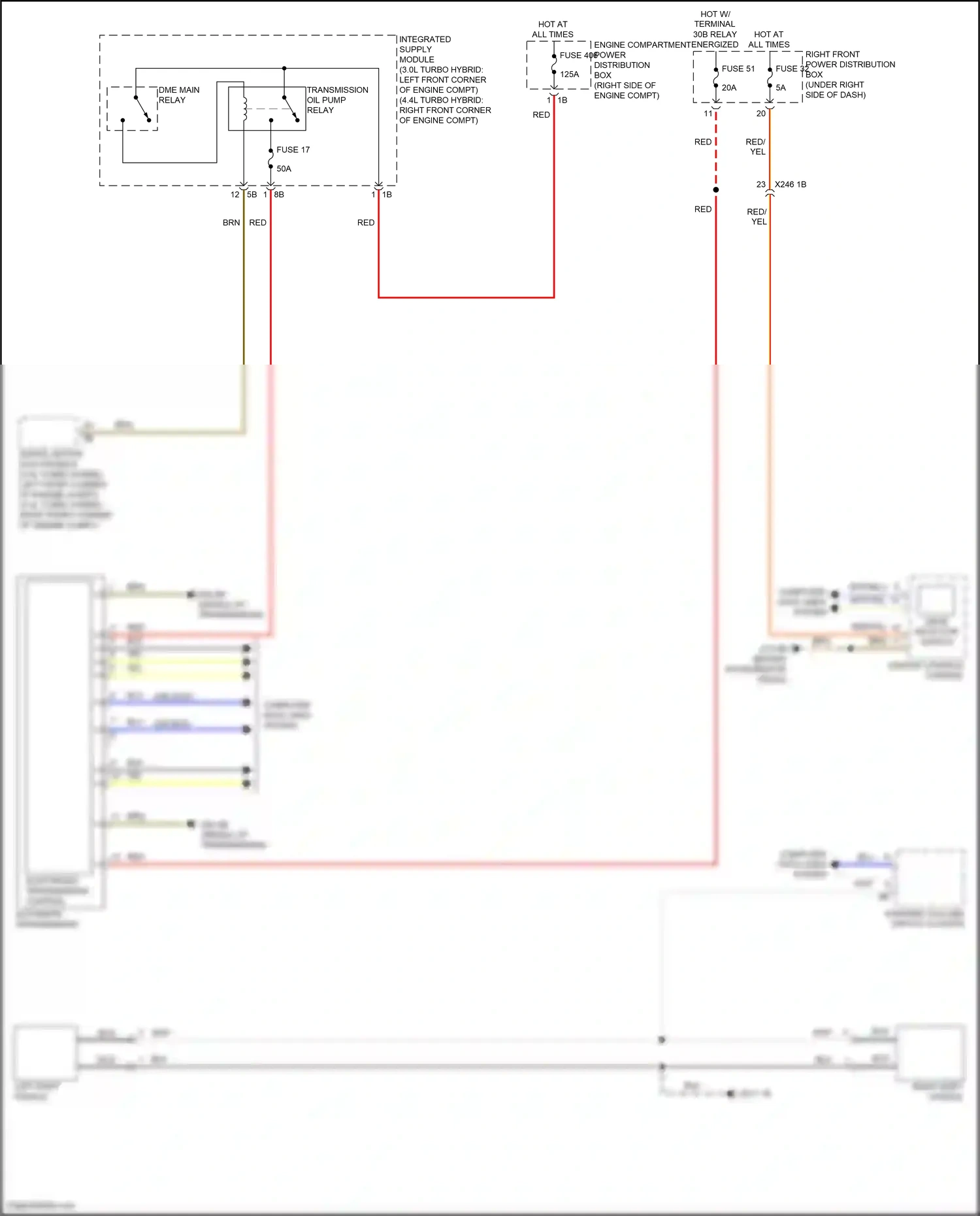 Wiring diagram right shift paddle for BMW X5 G18 facelift (2023-2024) (1 of 2)