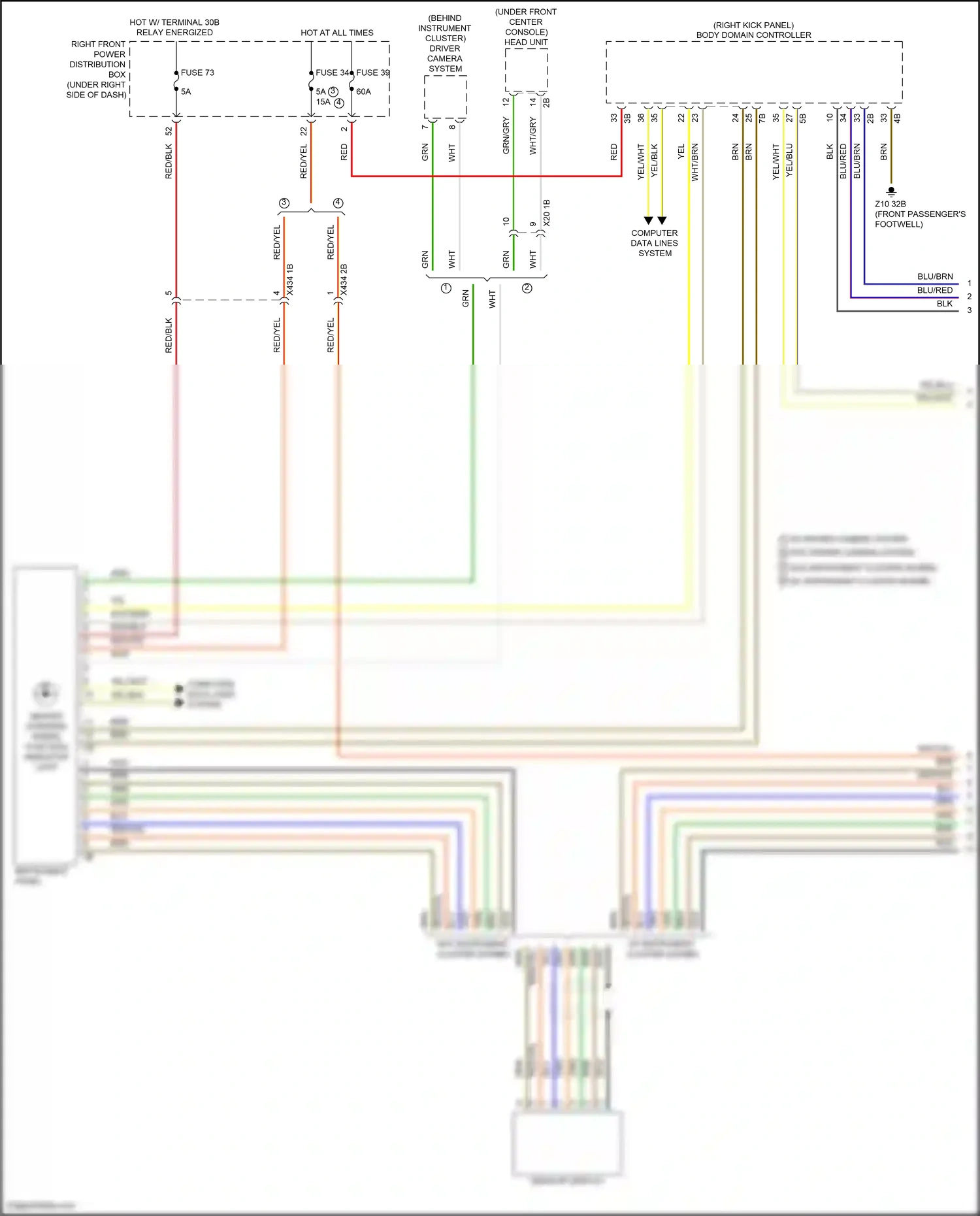 Wiring diagram w/ driver camera system for BMW X5 G18 facelift (2023-2024) (3 of 9)