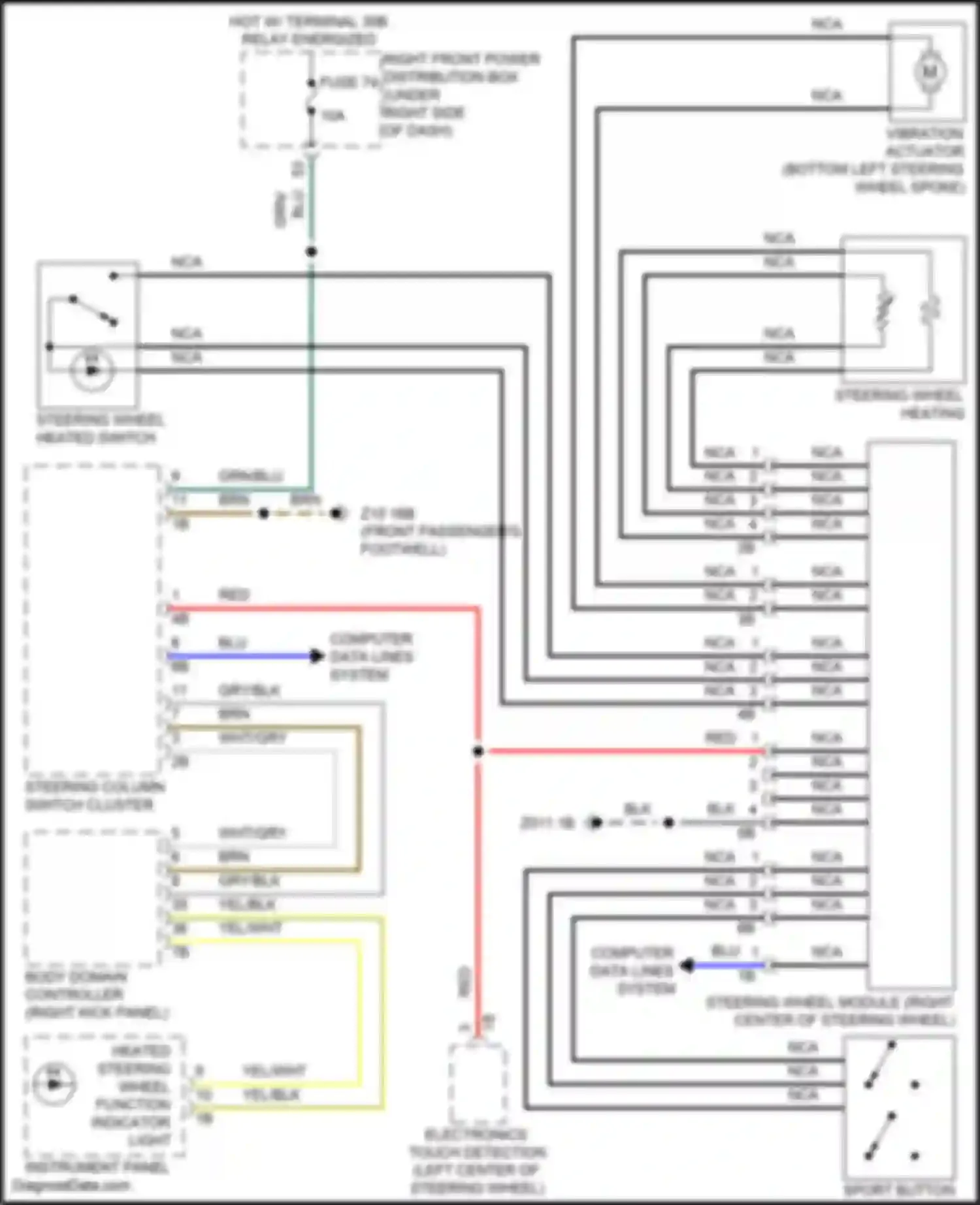 X5 BMW G18 (2022-2023): Heated steering wheel circuit