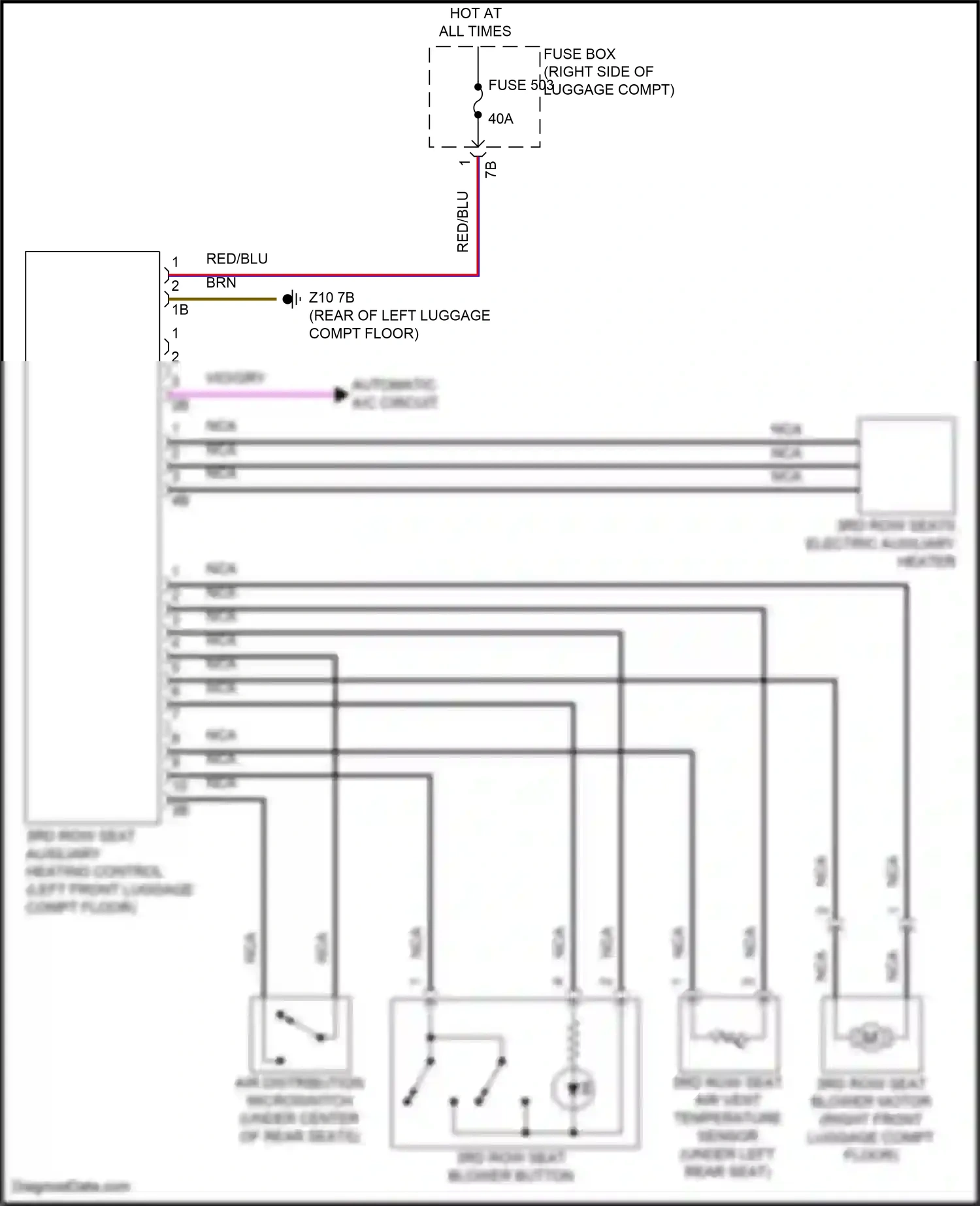 BMW X5 G18 (2022-2023) air distribution microswitch wiring diagram  (1 of 1)