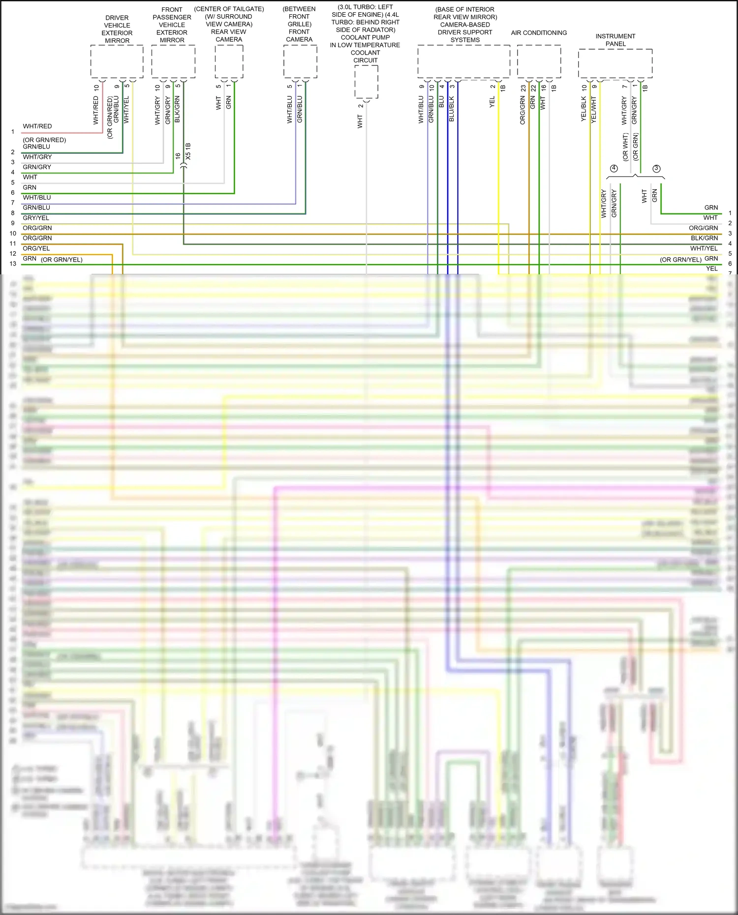 BMW X5 G18 (2022-2023) camera based driver support systems wiring diagram  (2 of 4)