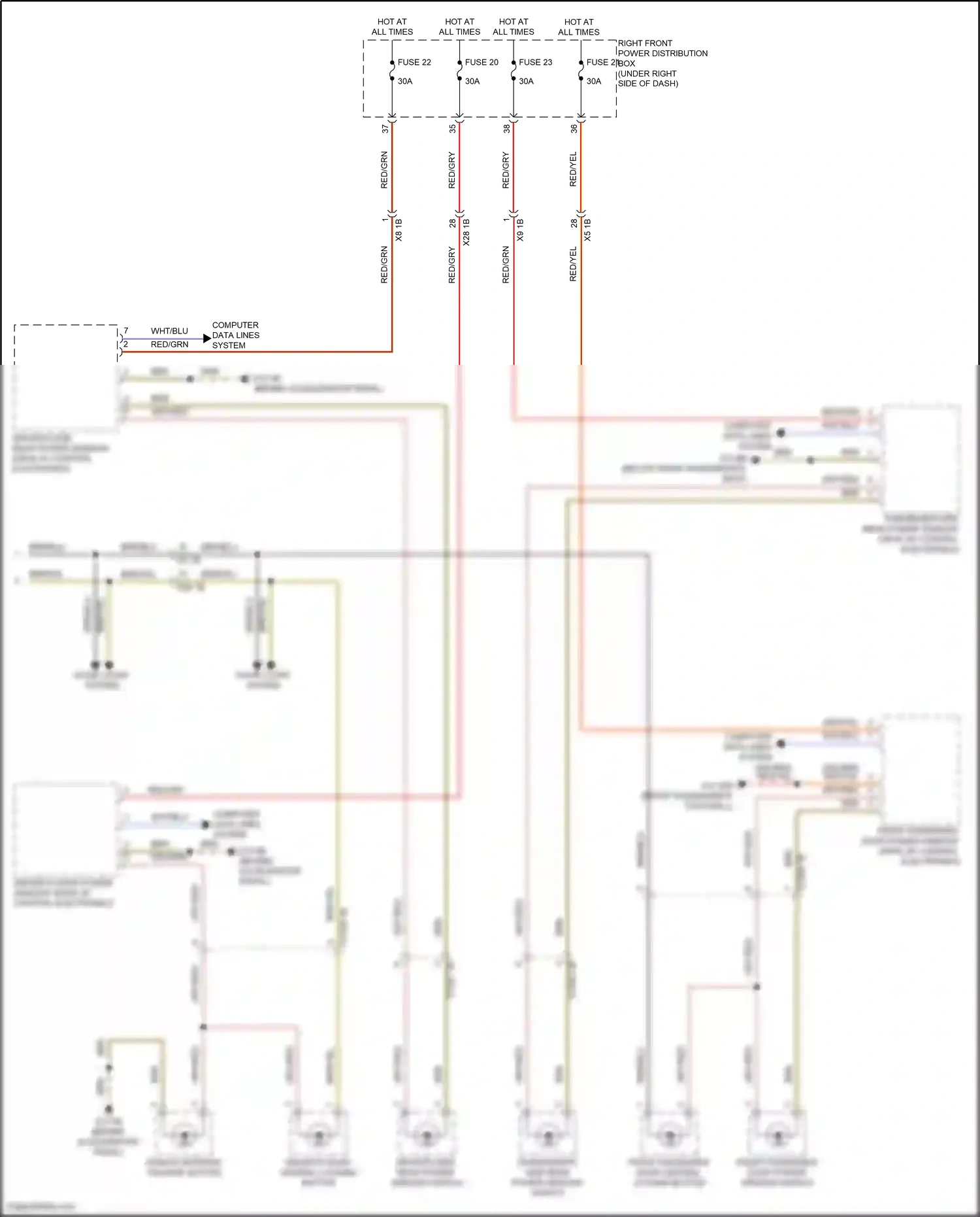 BMW X5 G18 (2022-2023) computer data lines system wiring diagram  (58 of 132)