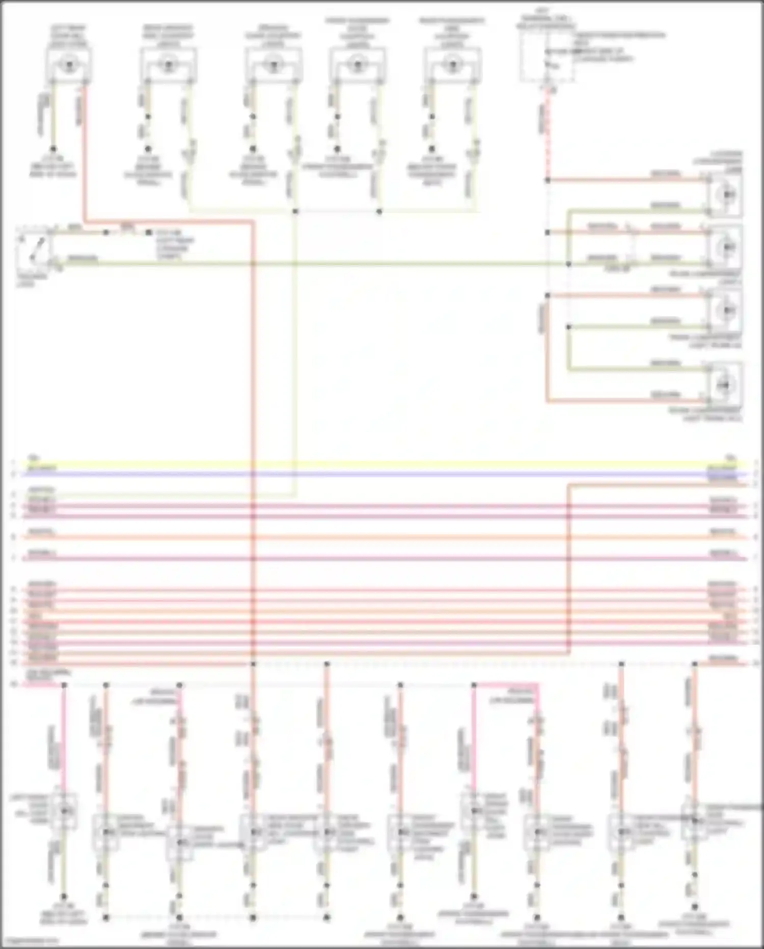 Wiring diagram driver backrest trim lighting for BMW X5 G18 (2022-2023) (1 of 2)