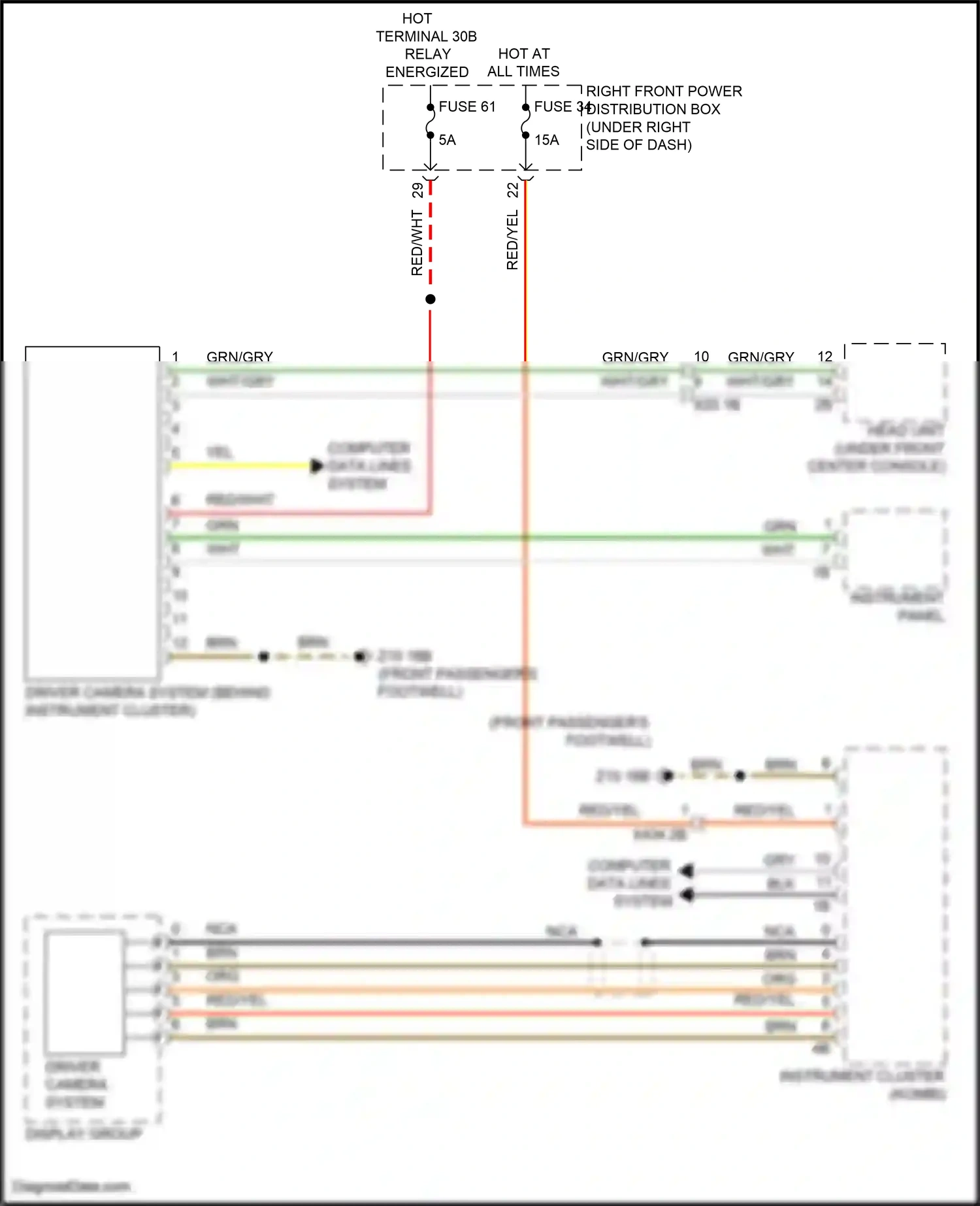 BMW X5 G18 (2022-2023) driver camera system wiring diagram  (1 of 13)