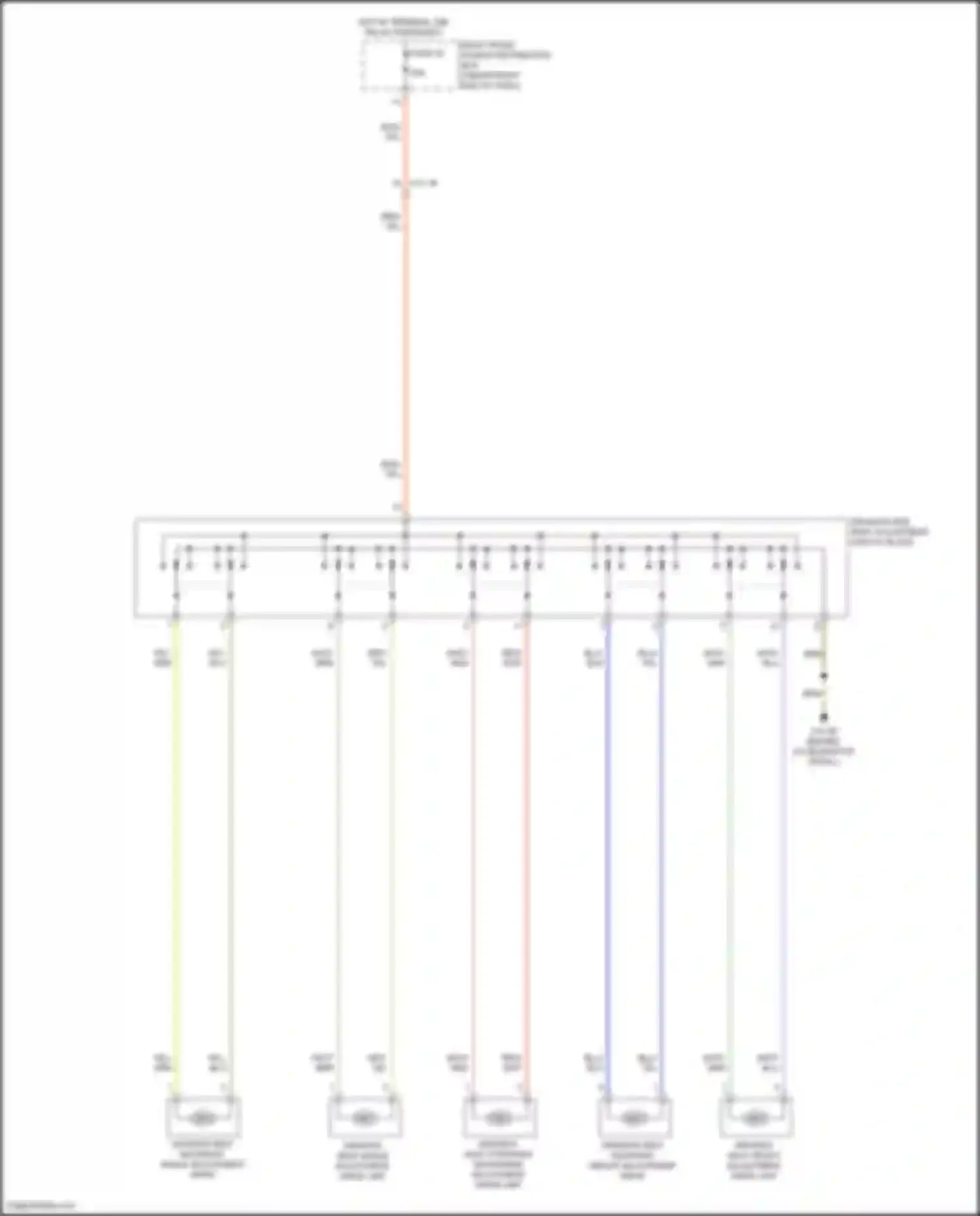 Wiring diagram driver's seat forward/ backward adjustment drive unit for BMW X5 G18 (2022-2023) (1 of 2)