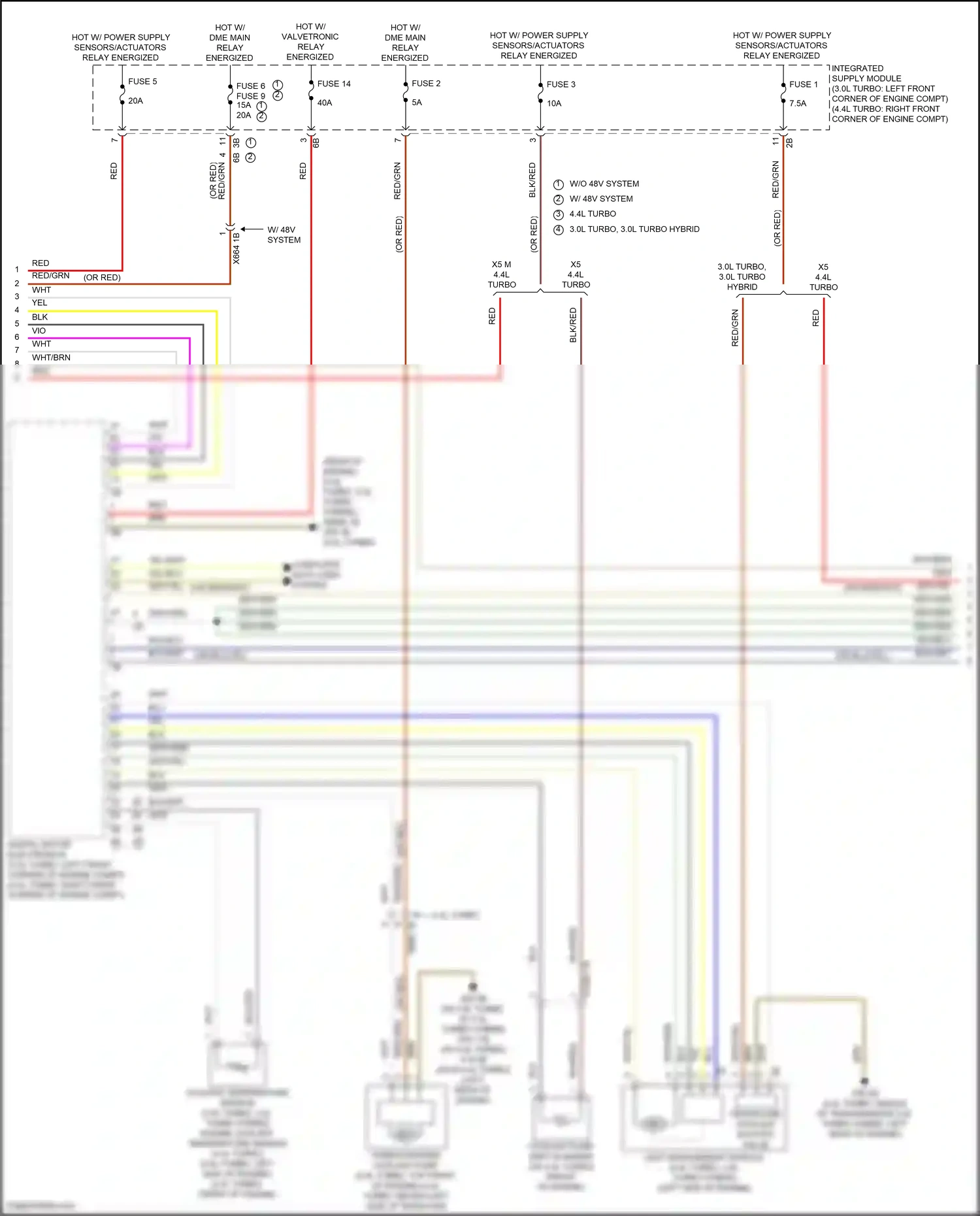 BMW X5 G18 (2022-2023) engine coolant temperature sensor wiring diagram  (1 of 4)