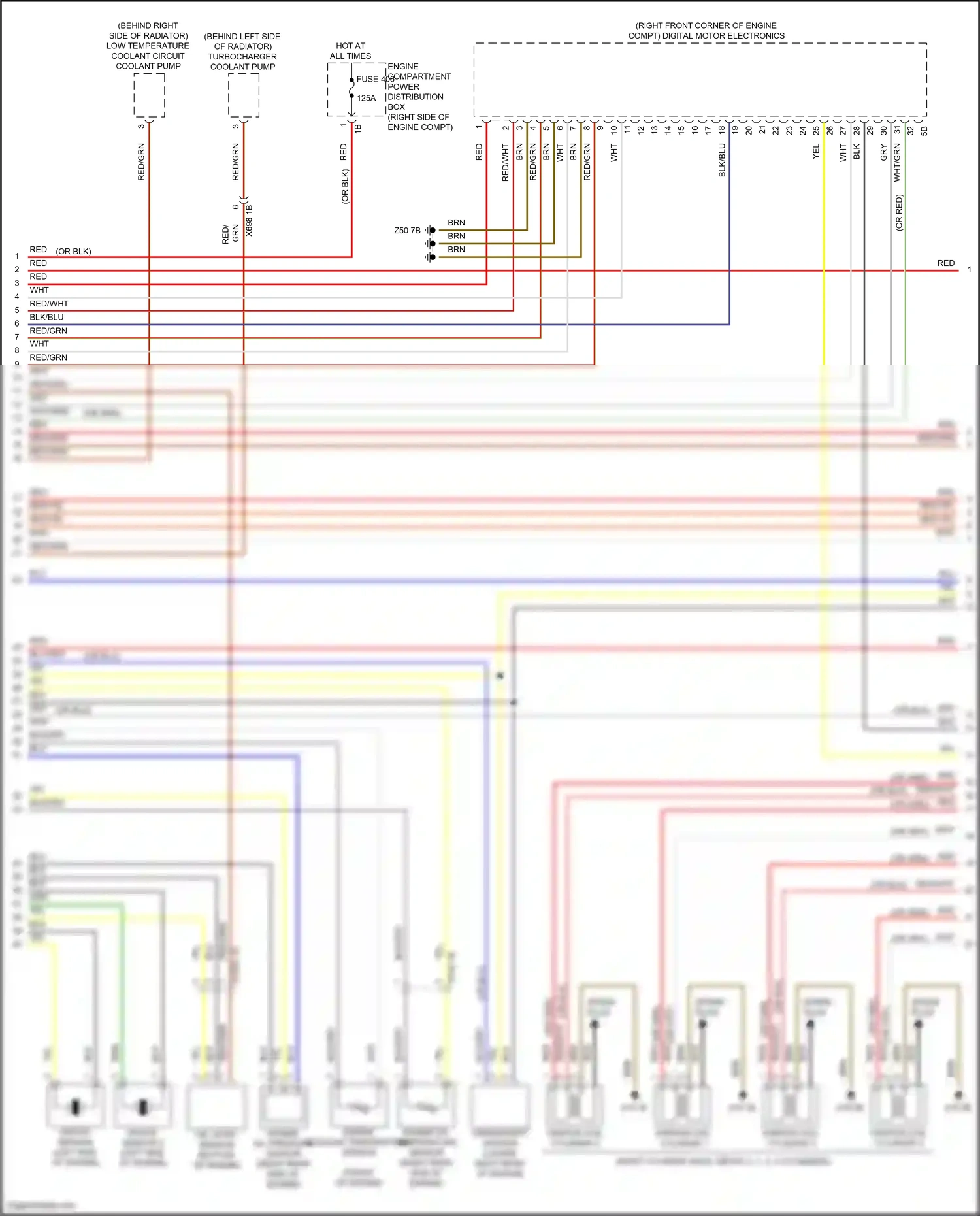 BMW X5 G18 (2022-2023) engine coolant temperature sensor wiring diagram  (4 of 4)