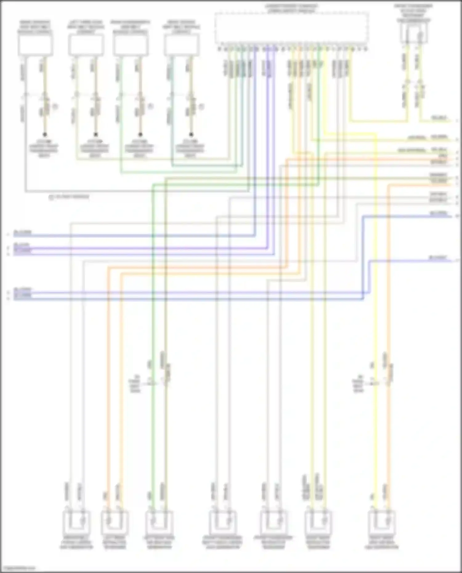Wiring diagram front passenger belt force limiter gas generator for BMW X5 G18 (2022-2023) (1 of 1)