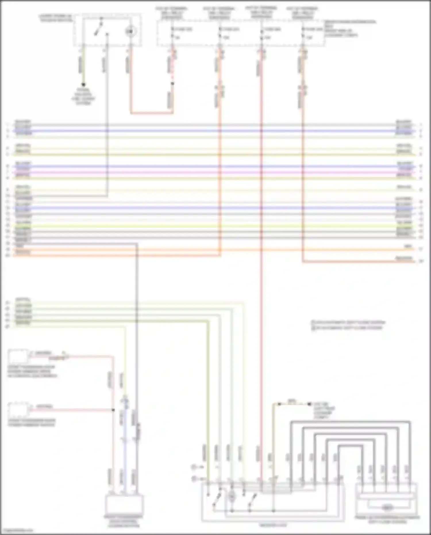 Wiring diagram front passenger door power window switch for BMW X5 G18 (2022-2023) (1 of 4)