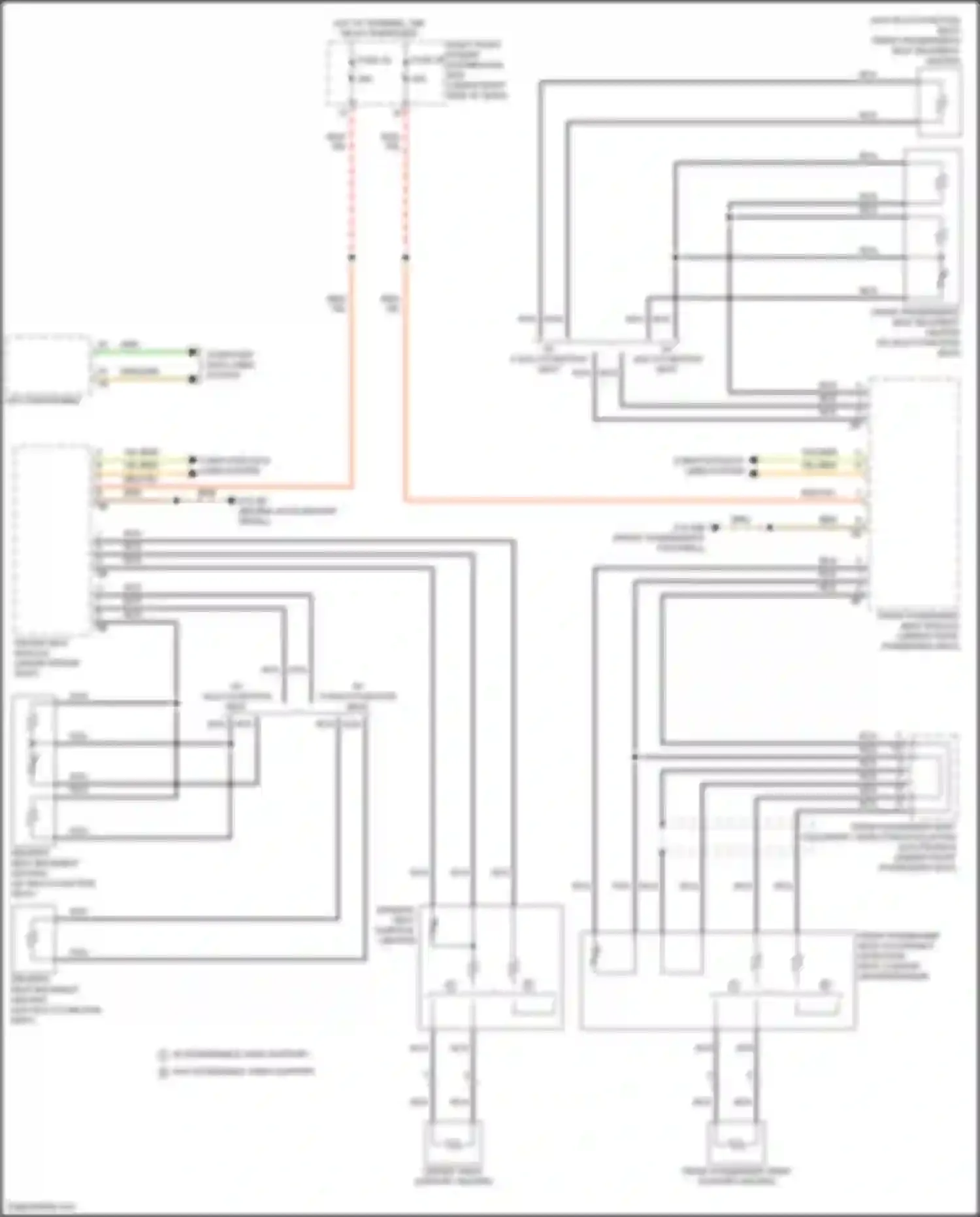 Wiring diagram front passenger seat occupancy detection seat cushion heater/sensor for BMW X5 G18 (2022-2023) (1 of 3)