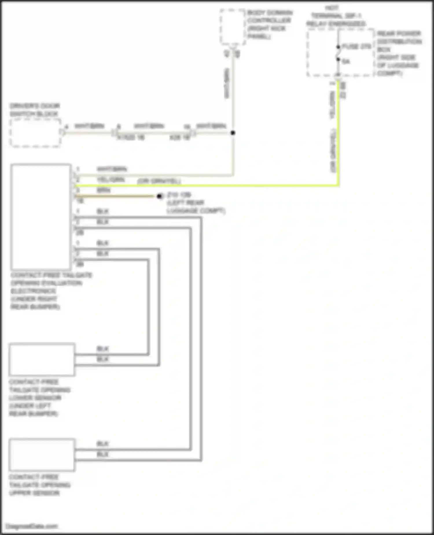 Wiring diagram fuse 279 for BMW X5 G18 (2022-2023) (1 of 2)