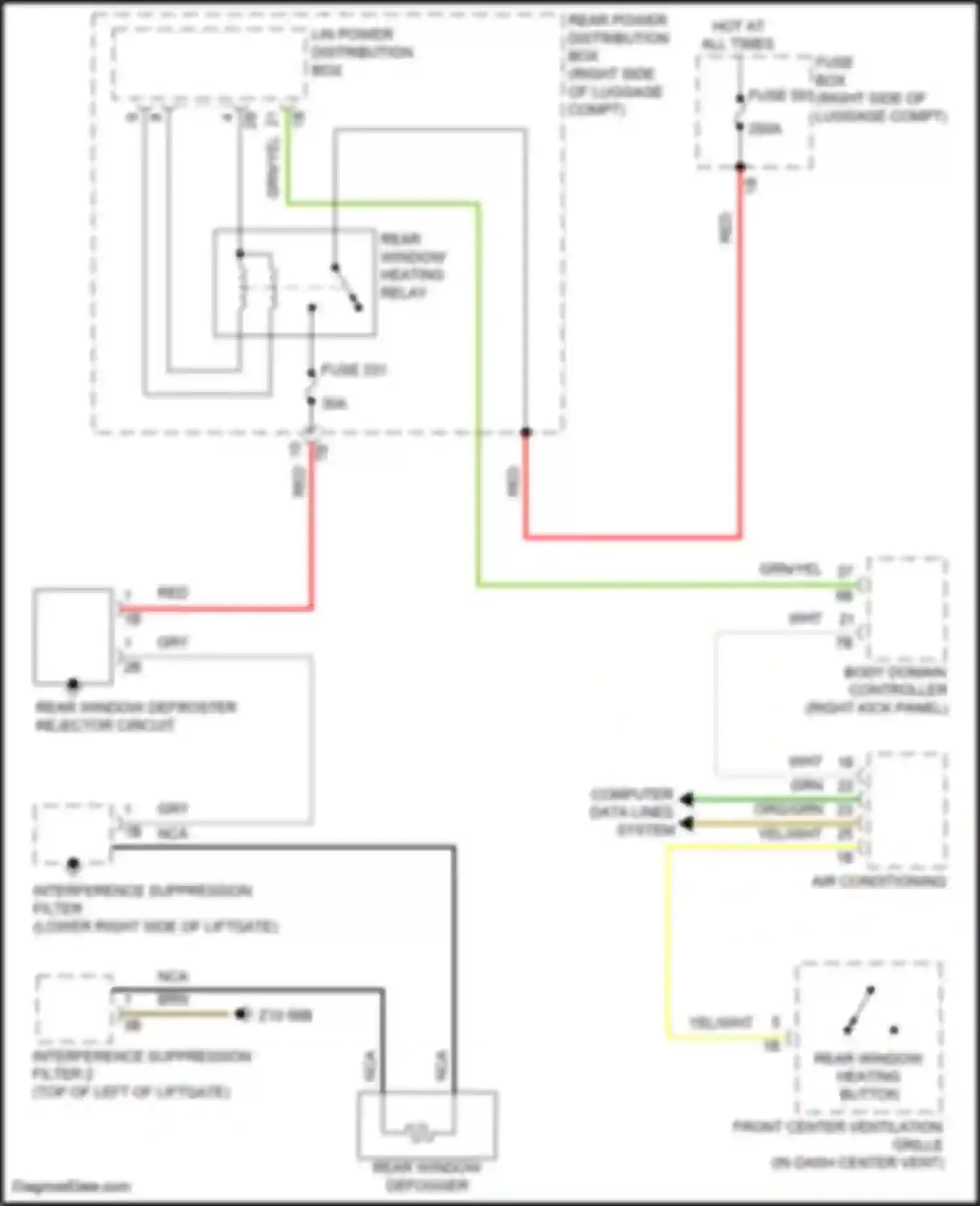 Wiring diagram grn/yel for BMW X5 G18 (2022-2023) (9 of 12)