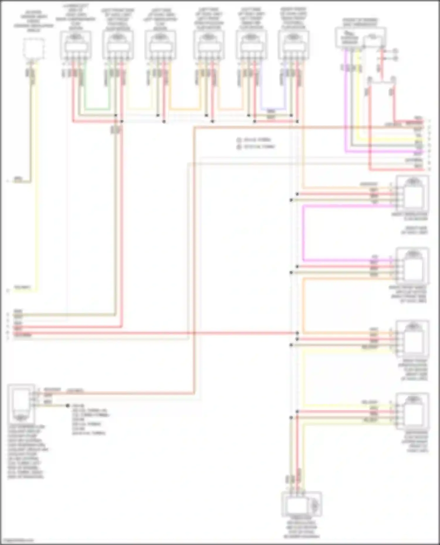 Wiring diagram left front mixed air flap motor for BMW X5 G18 (2022-2023) (1 of 2)