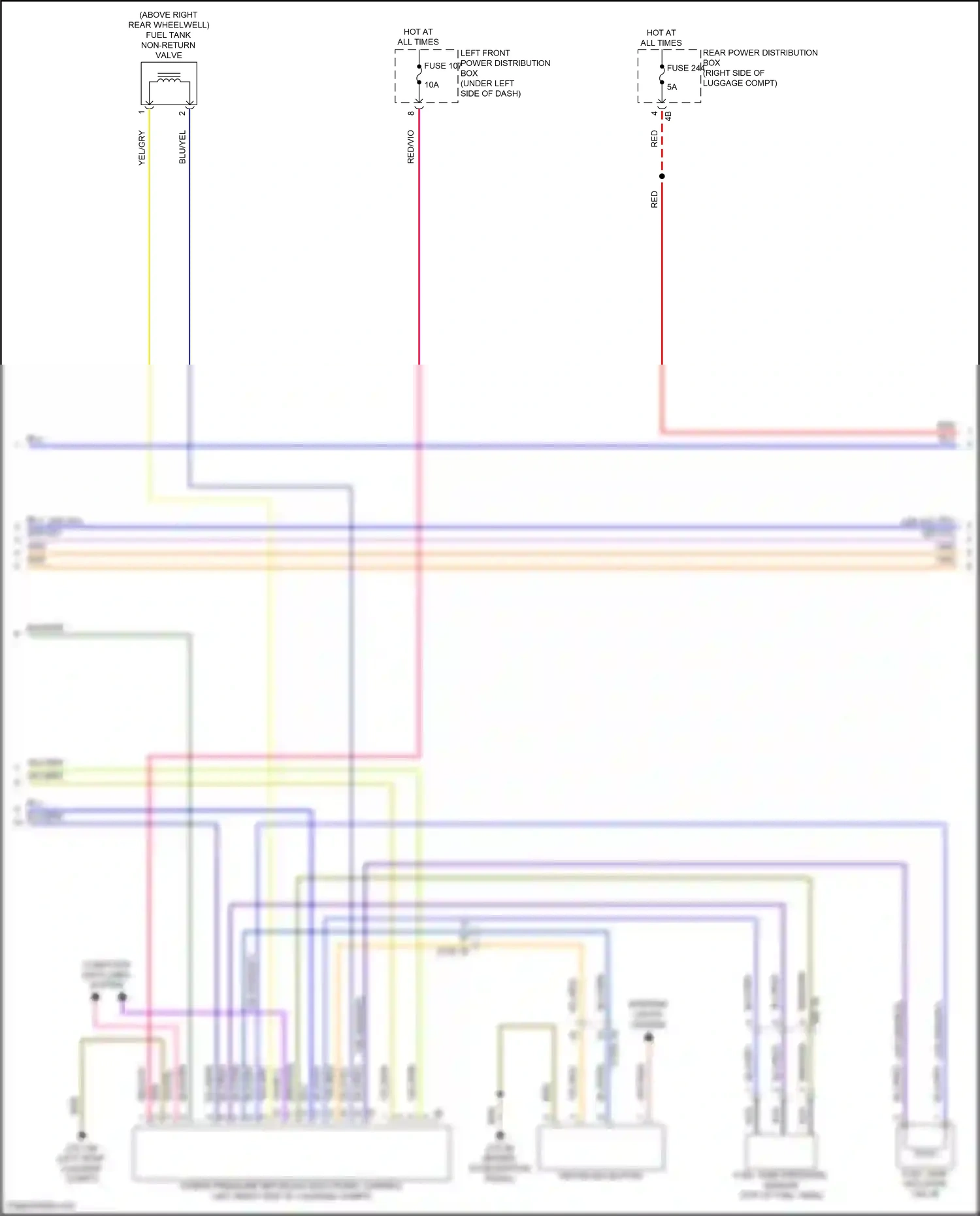 BMW X5 G18 (2022-2023) left front power distribution box wiring diagram  (8 of 8)