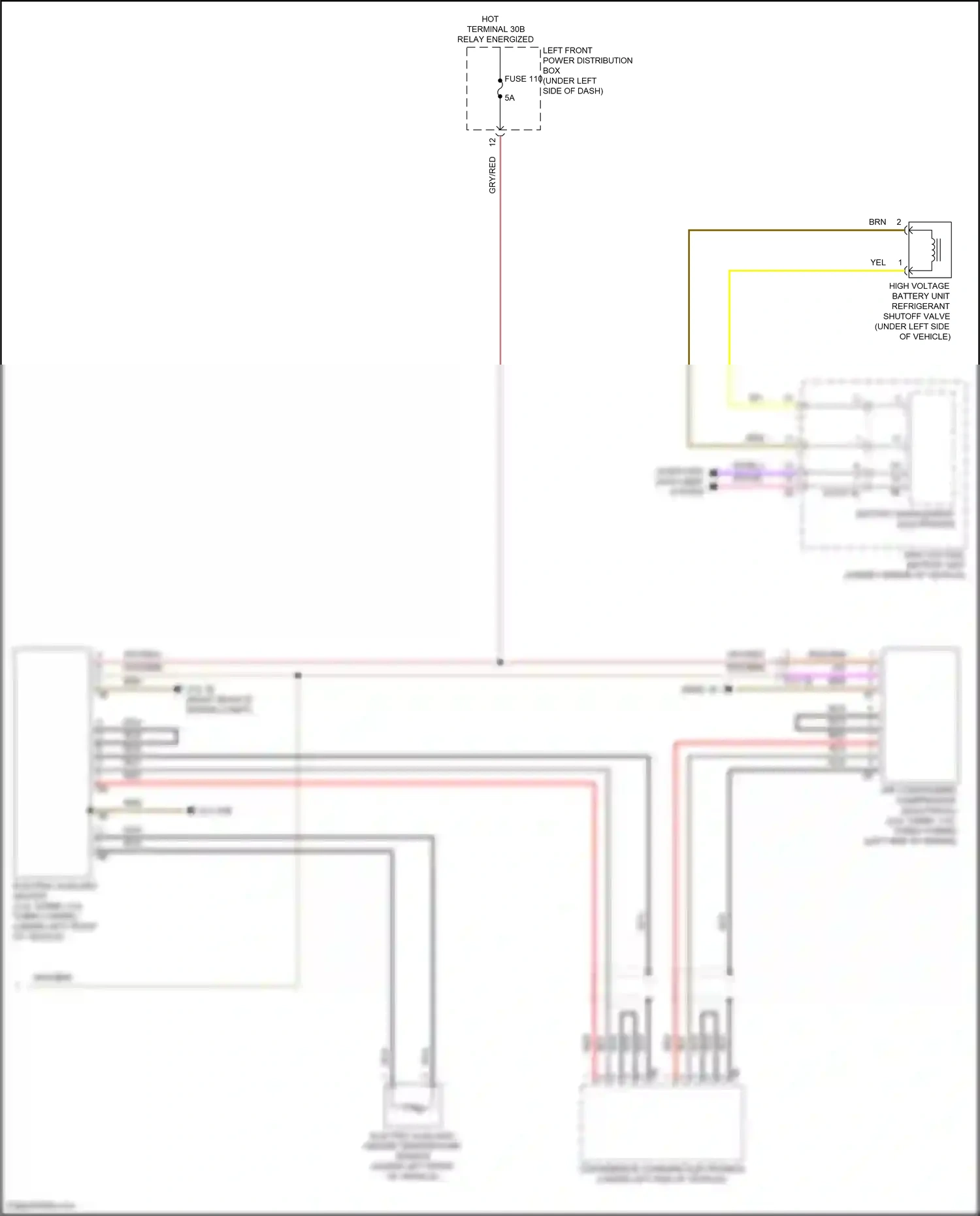 BMW X5 G18 (2022-2023) left front power distribution box wiring diagram  (5 of 8)