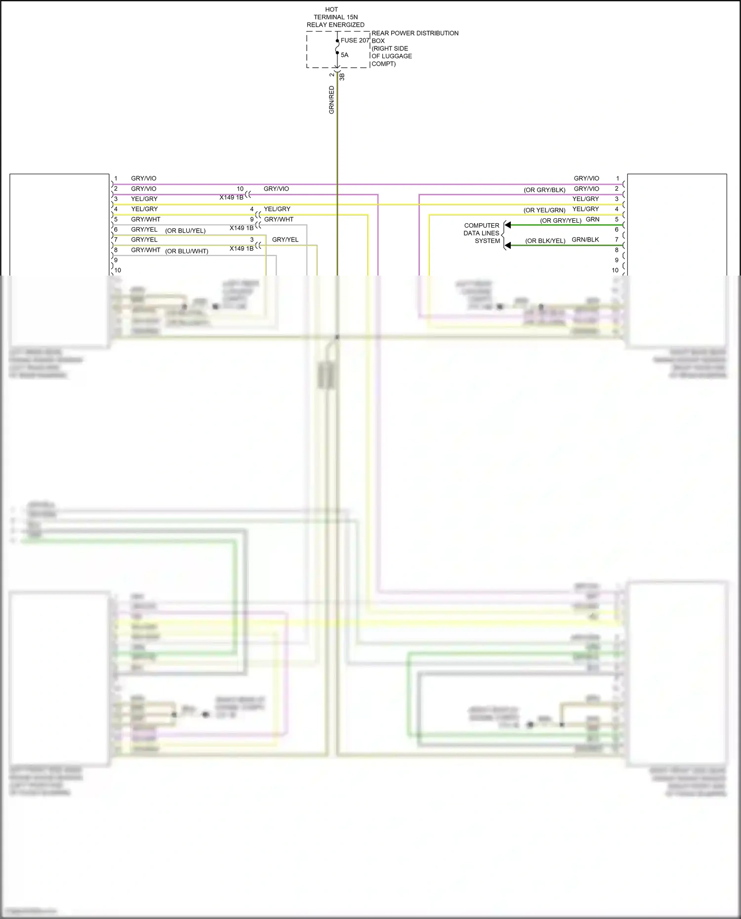 BMW X5 G18 (2022-2023) left front side near range radar sensor wiring diagram  (1 of 3)