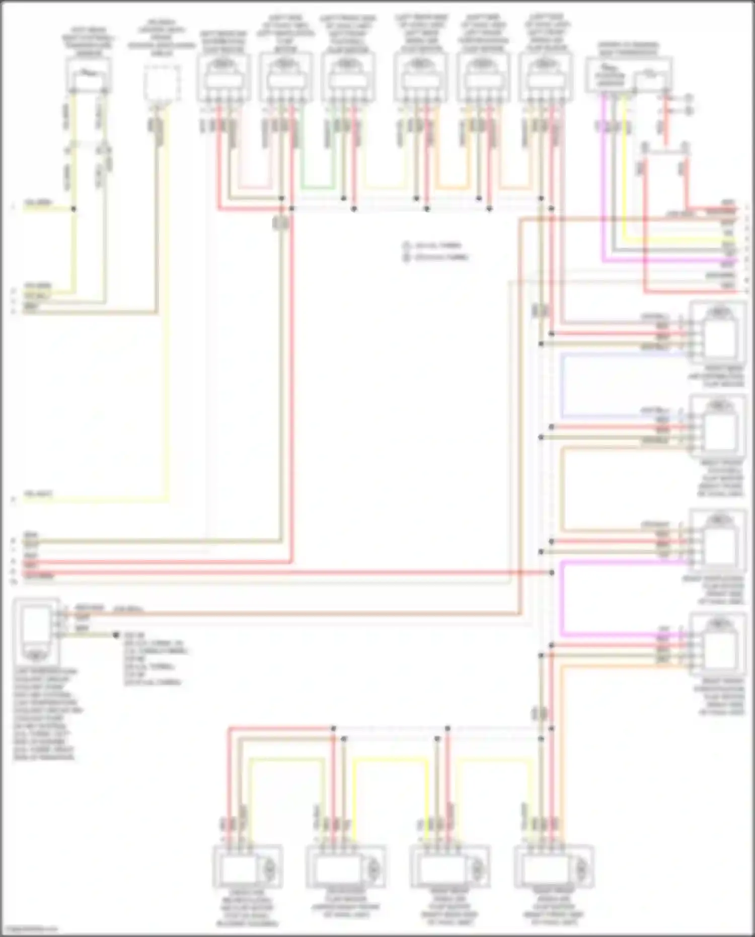 Wiring diagram left front stratification flap motor for BMW X5 G18 (2022-2023) (2 of 2)