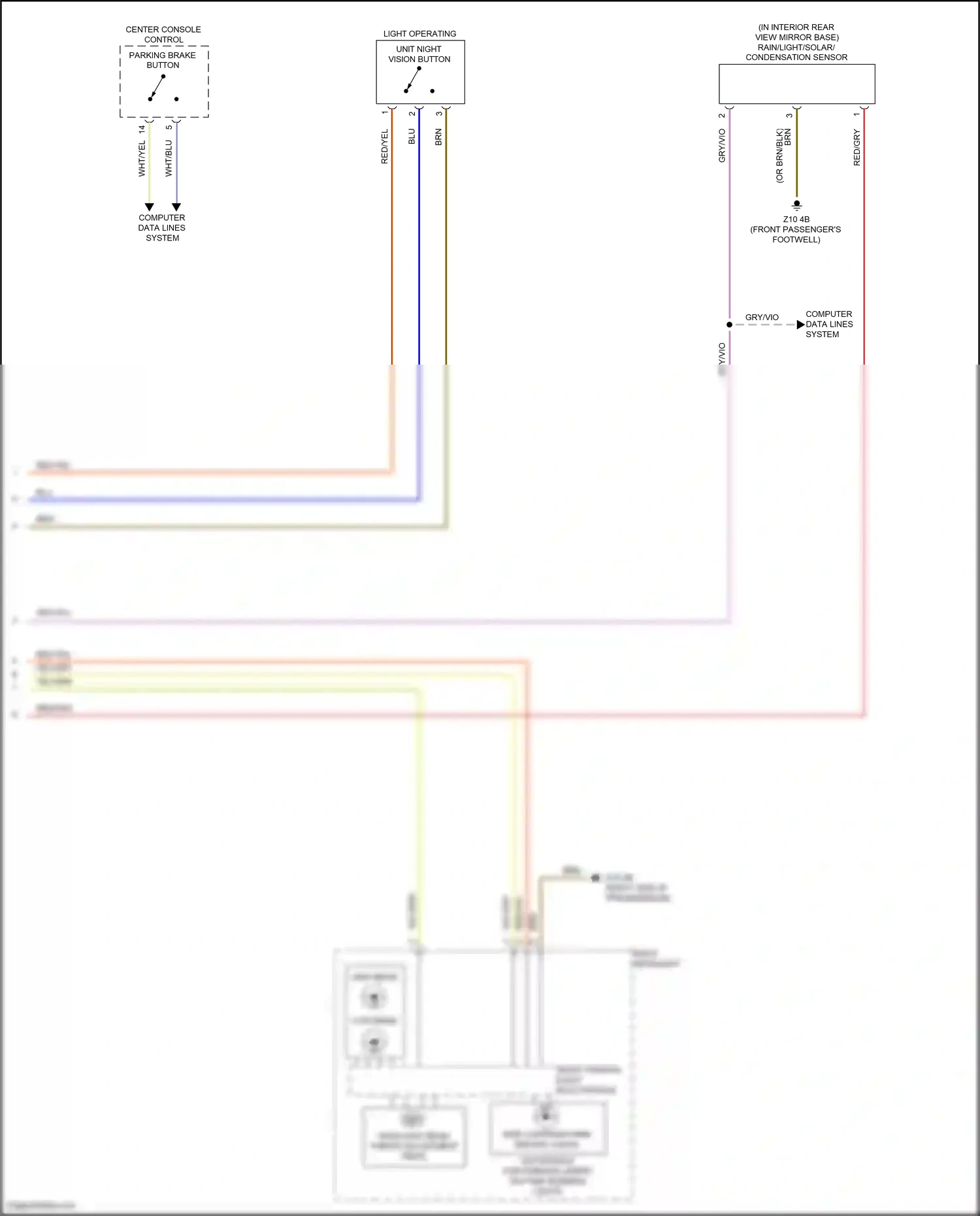 BMW X5 G18 (2022-2023) light operating unit night vision button wiring diagram  (2 of 2)